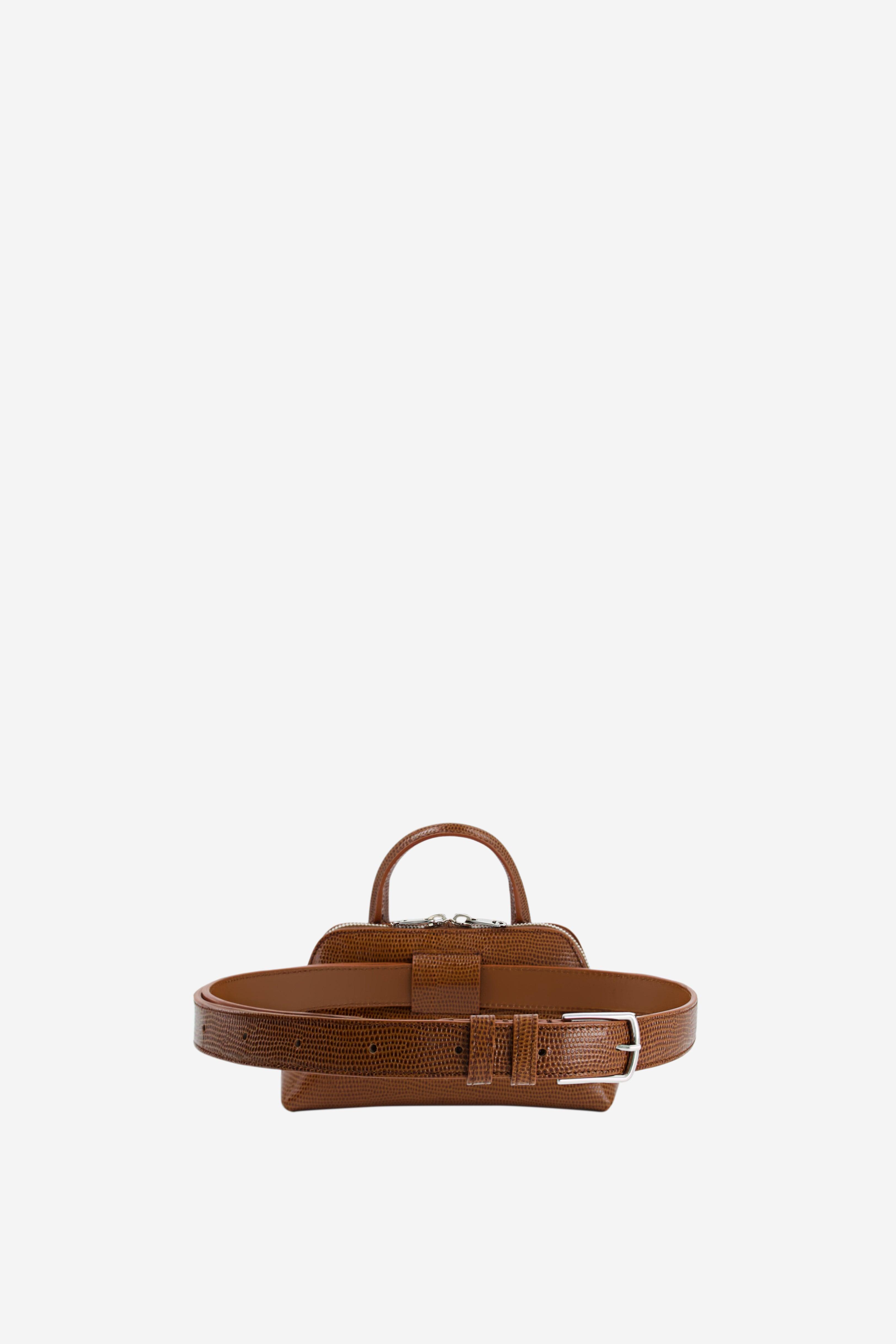 Lizard Print Duffle Belt Bag