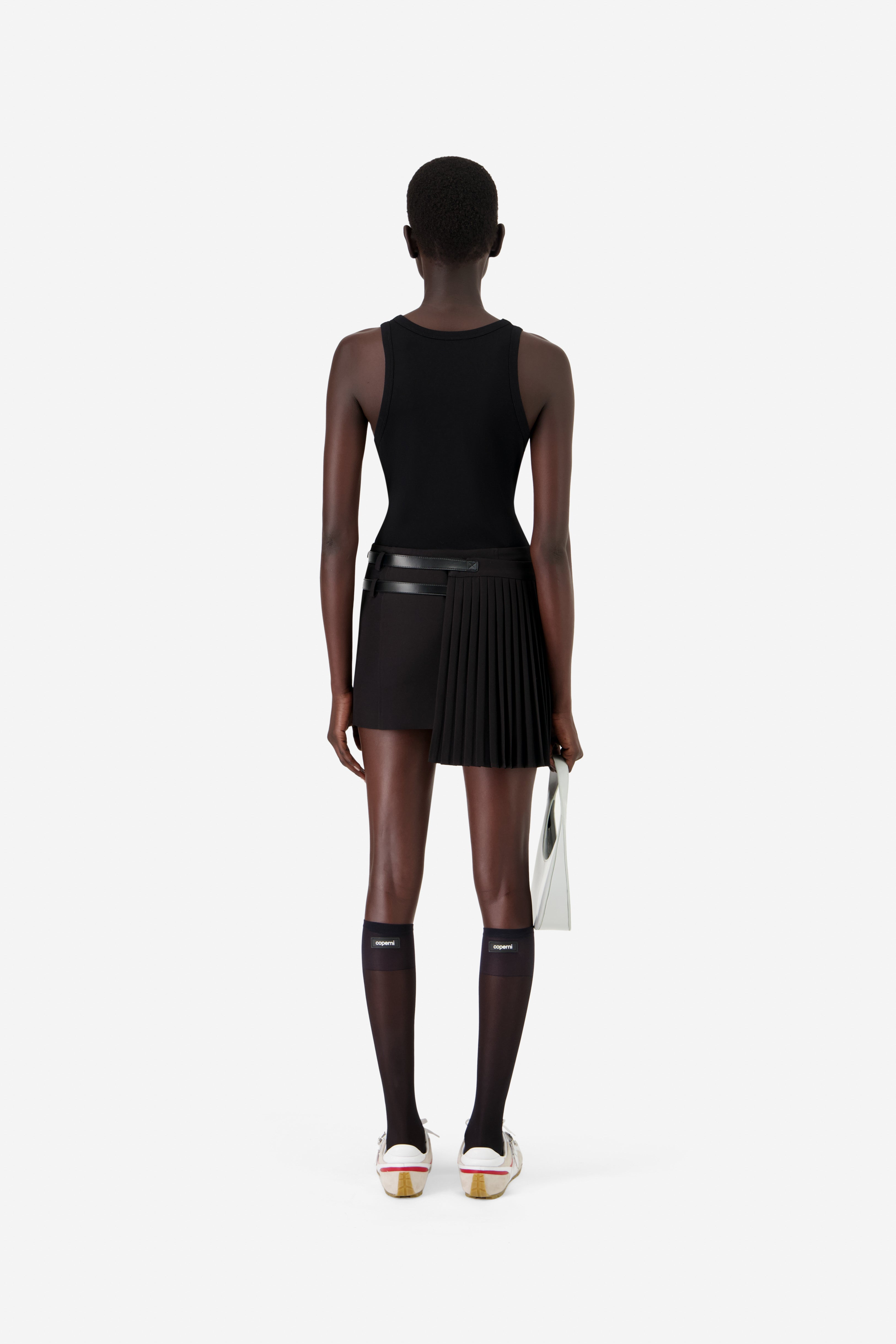 Pleated Uniform Mini Skirt