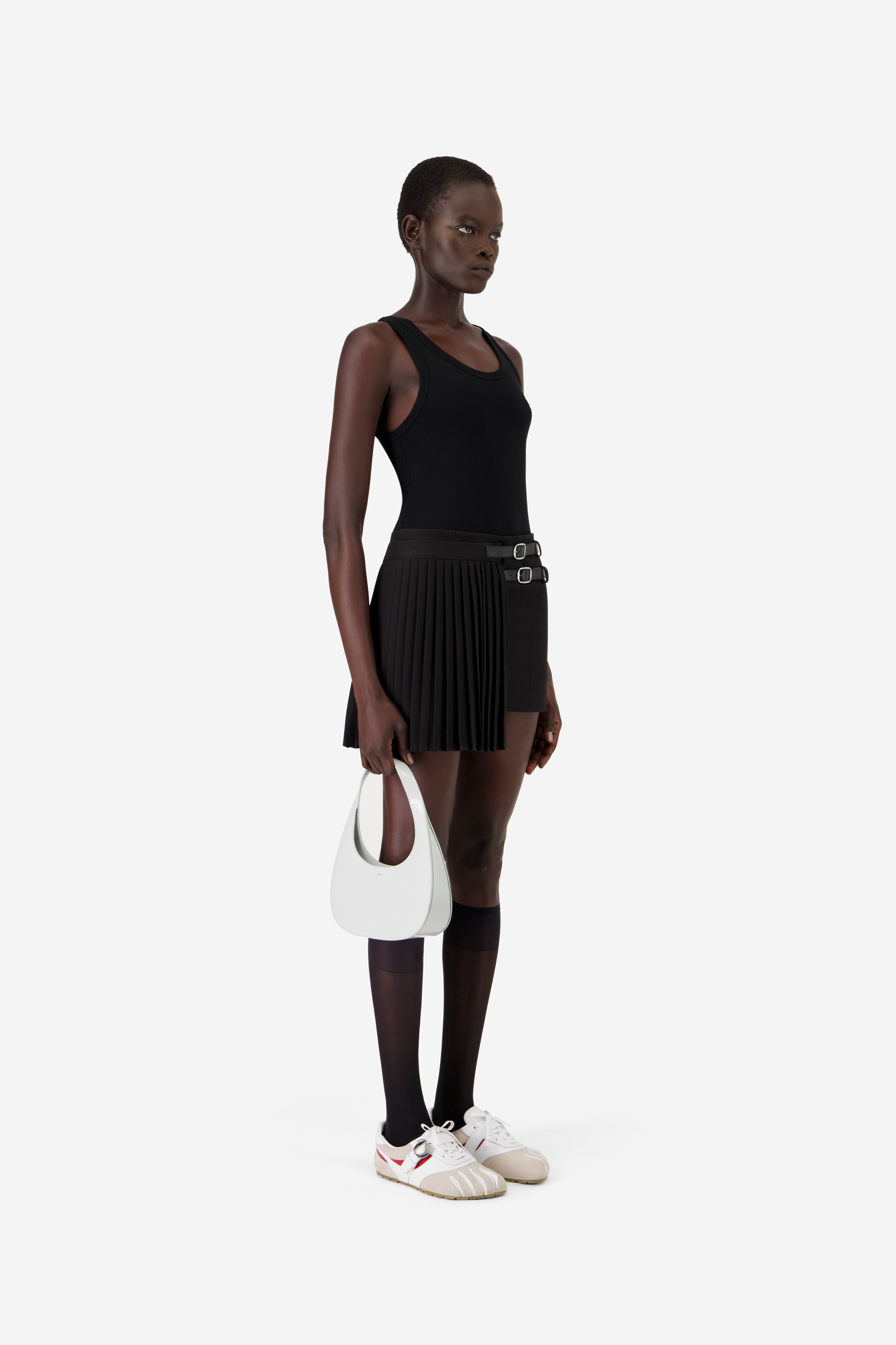 Pleated Uniform Mini Skirt