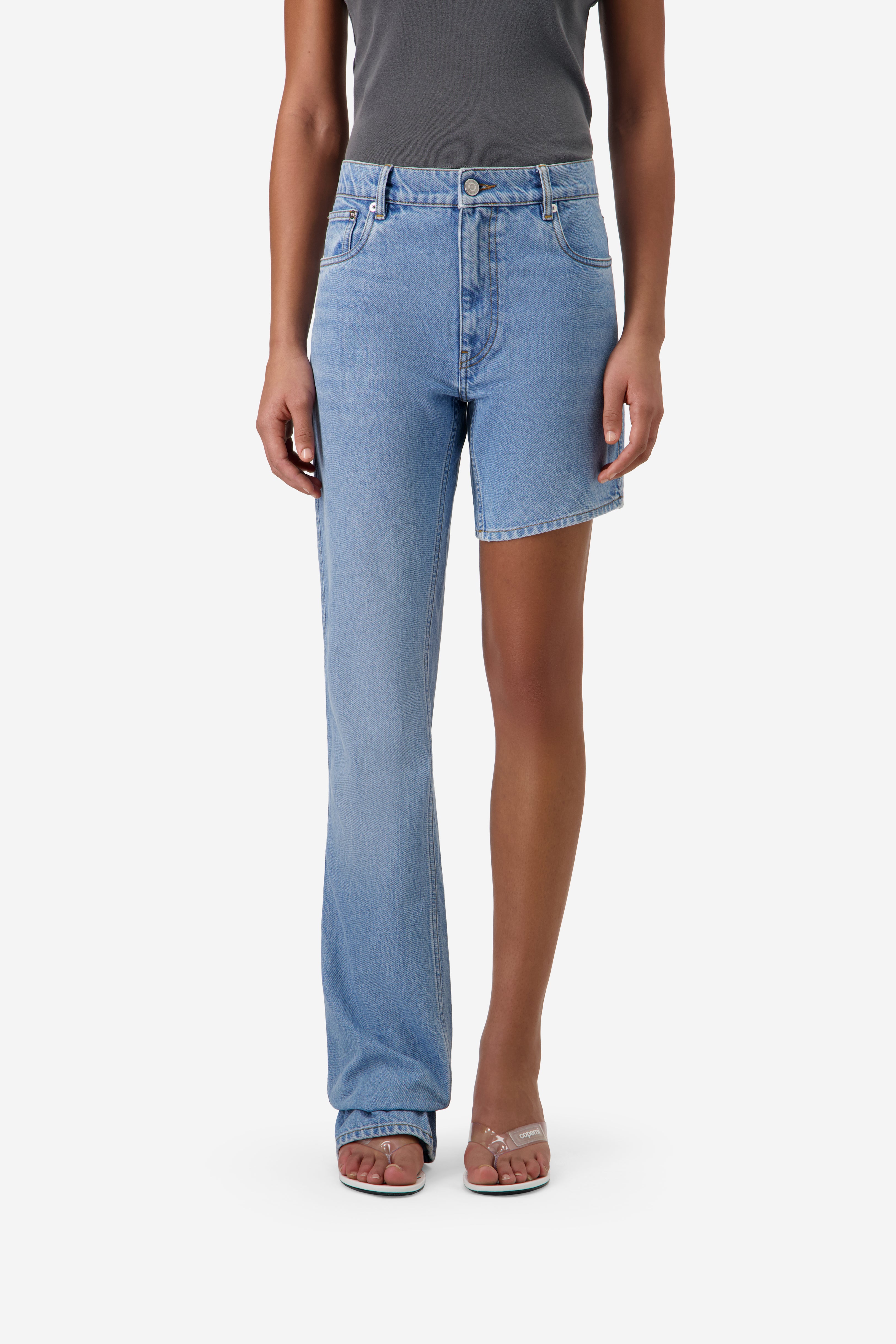 One-leg Boyfriend Denim Pants