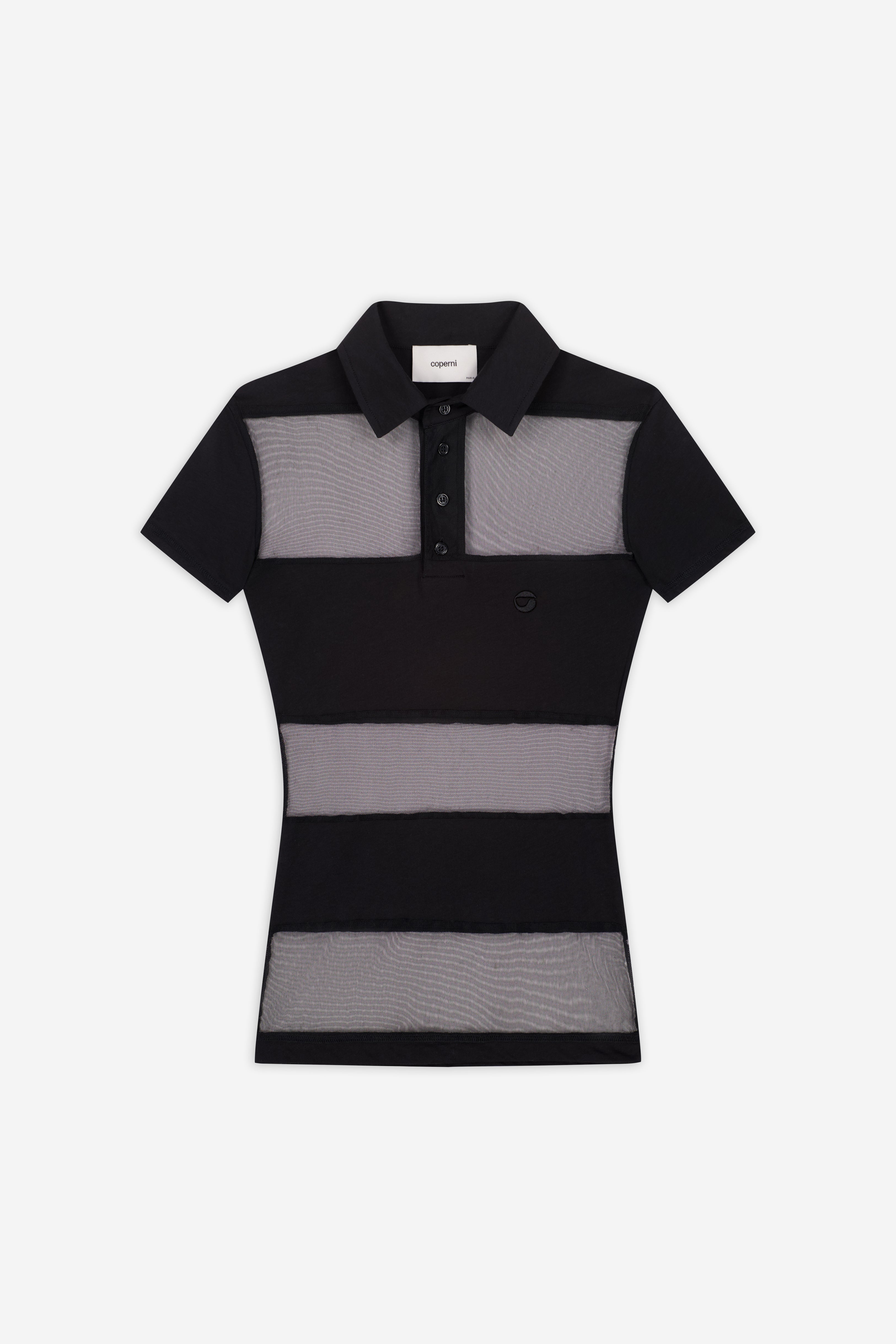Sheer Striped Polo