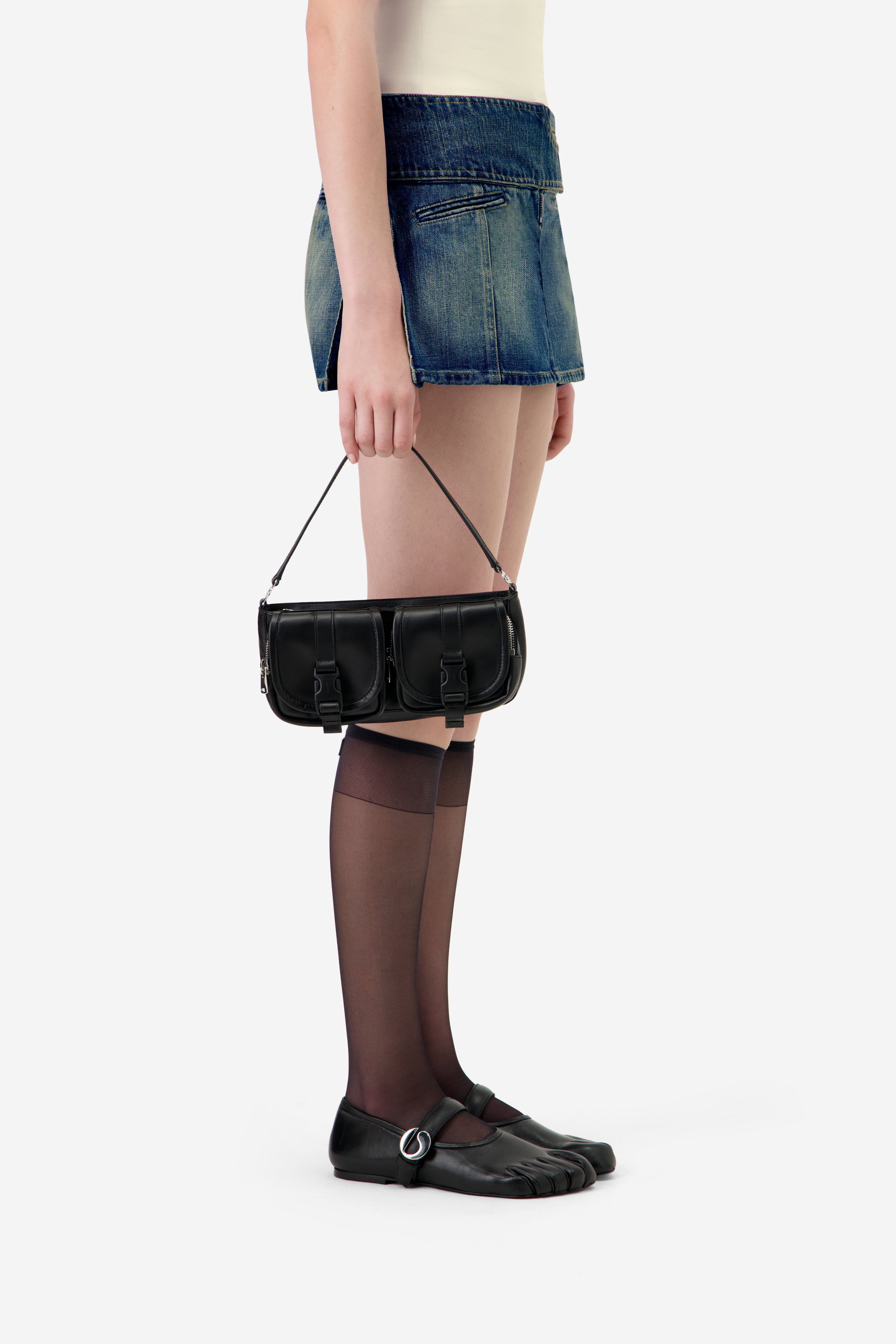 Yoke Denim Skirt