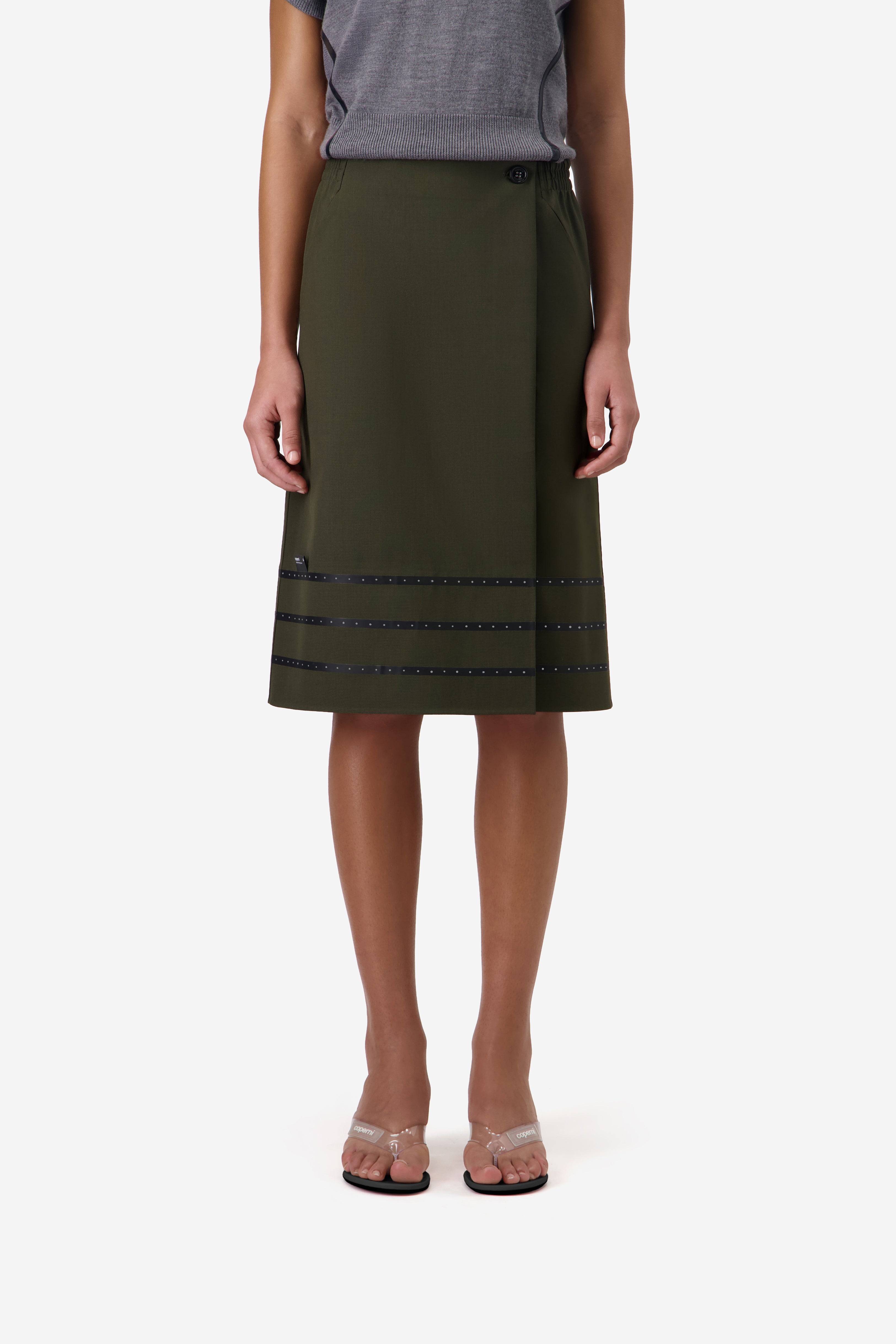 Technical Tailored Midi Skirt
