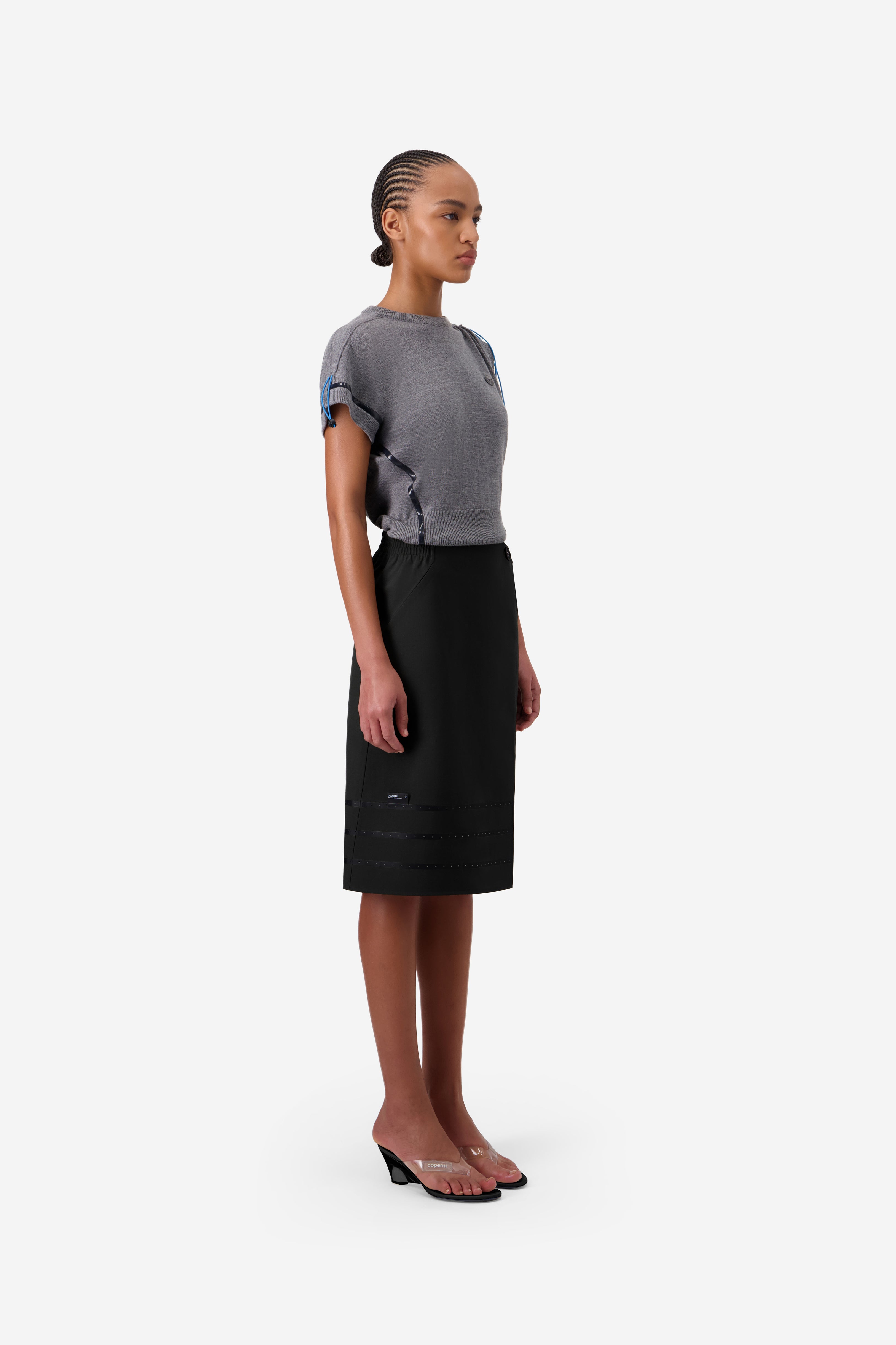 Technical Tailored Midi Skirt