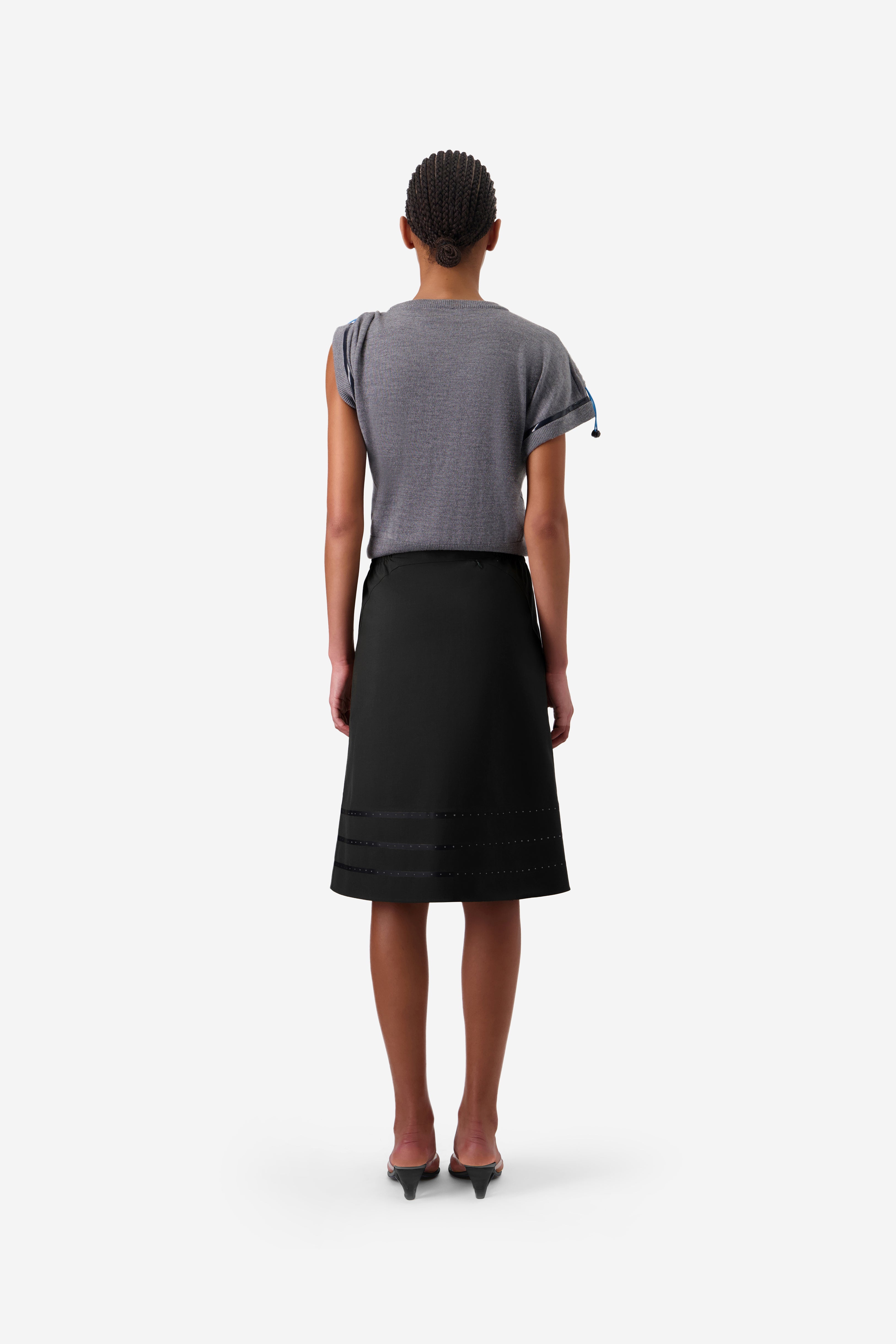 Technical Tailored Midi Skirt