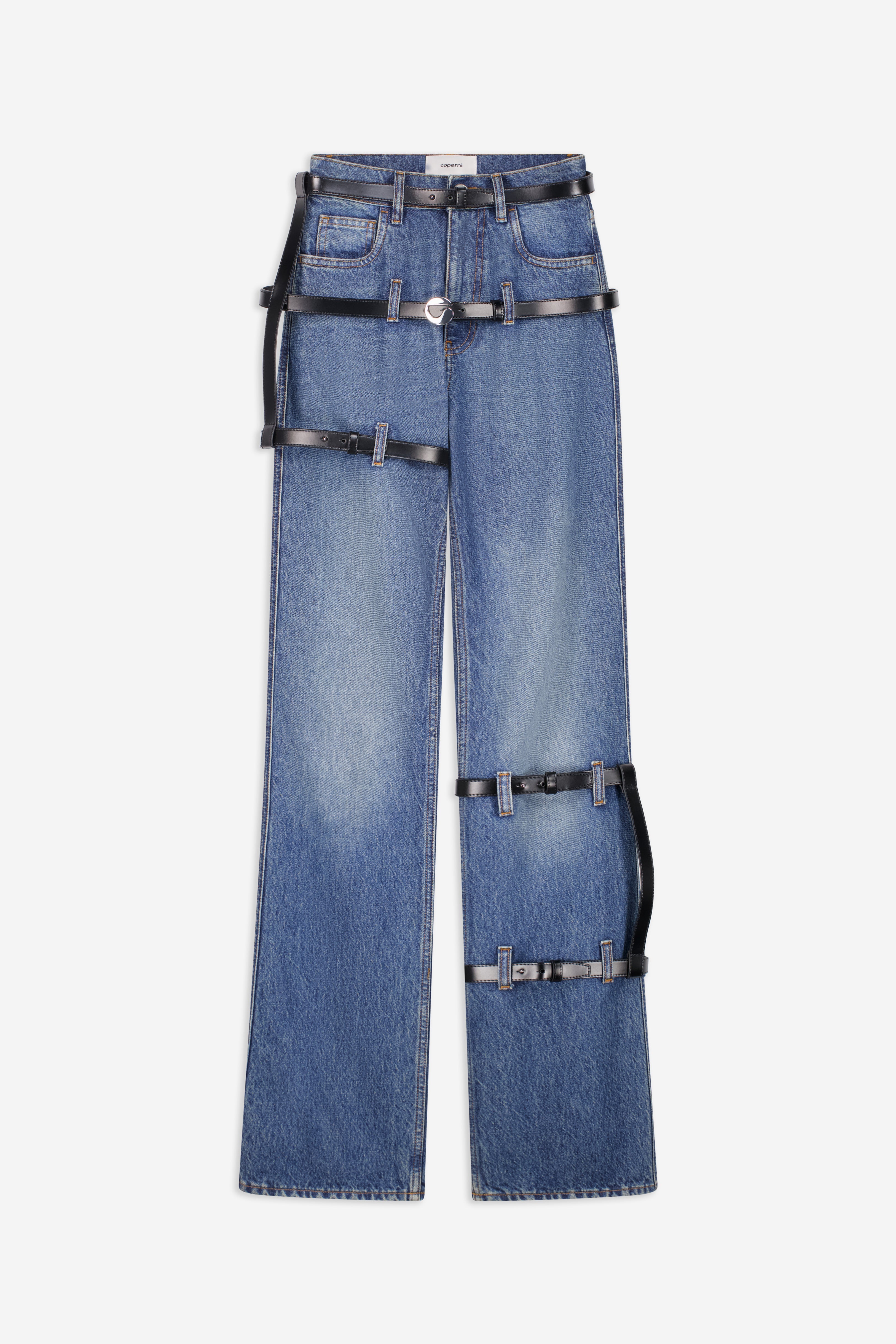 Multi Belt Denim Pants