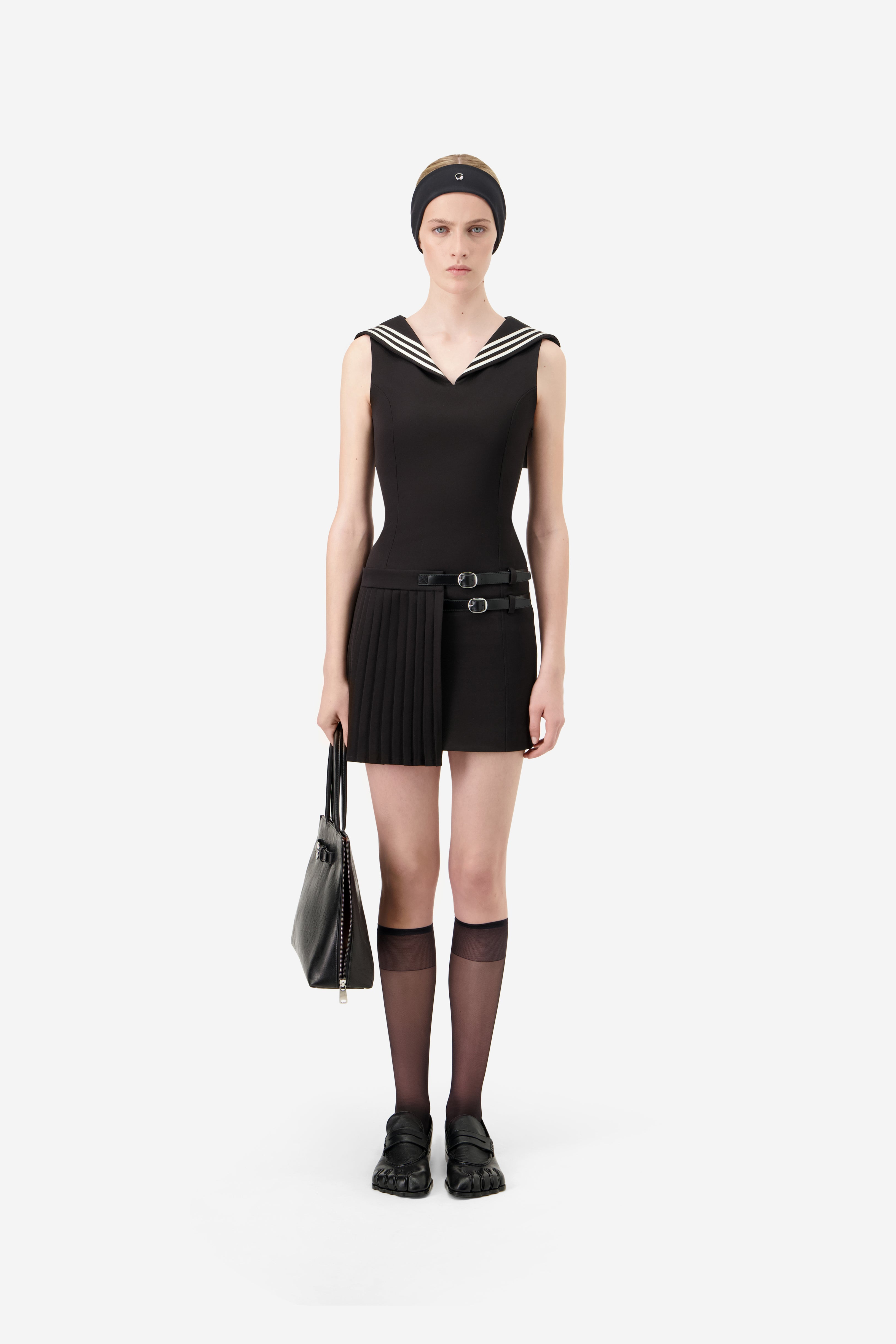 Pleated Uniform Dress