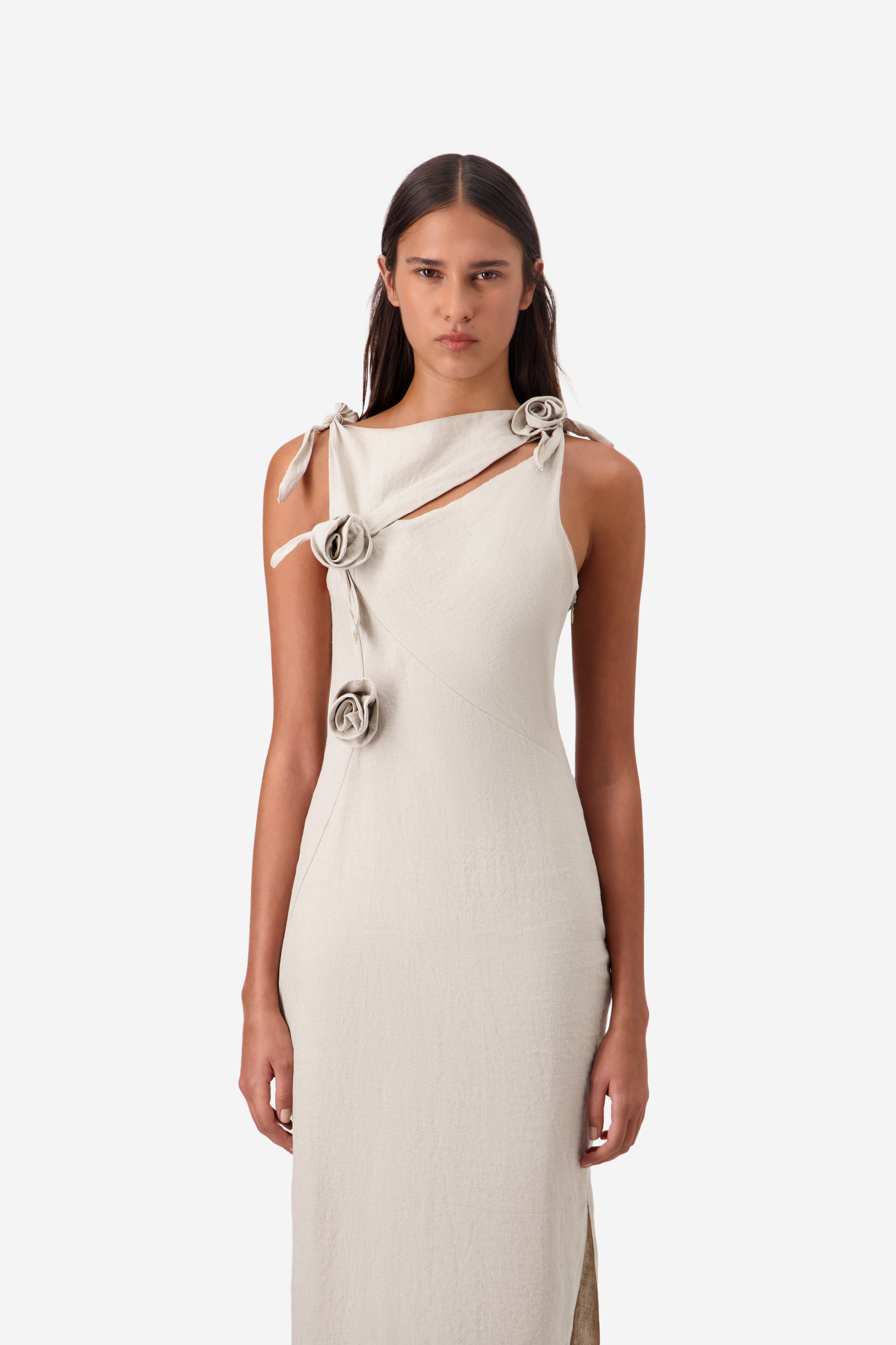 Linen Flower Gown