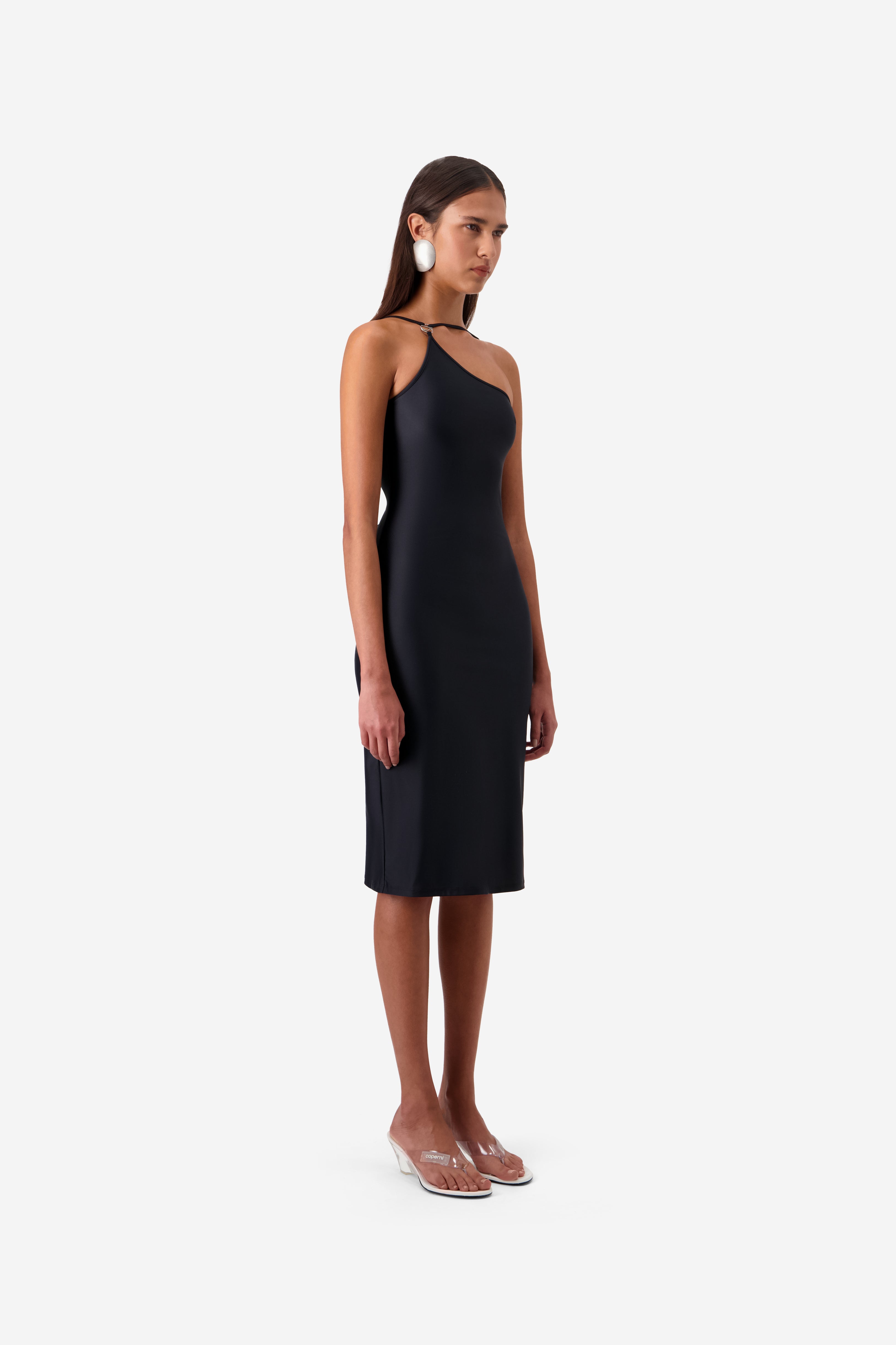 C-Logo One Shoulder Dress