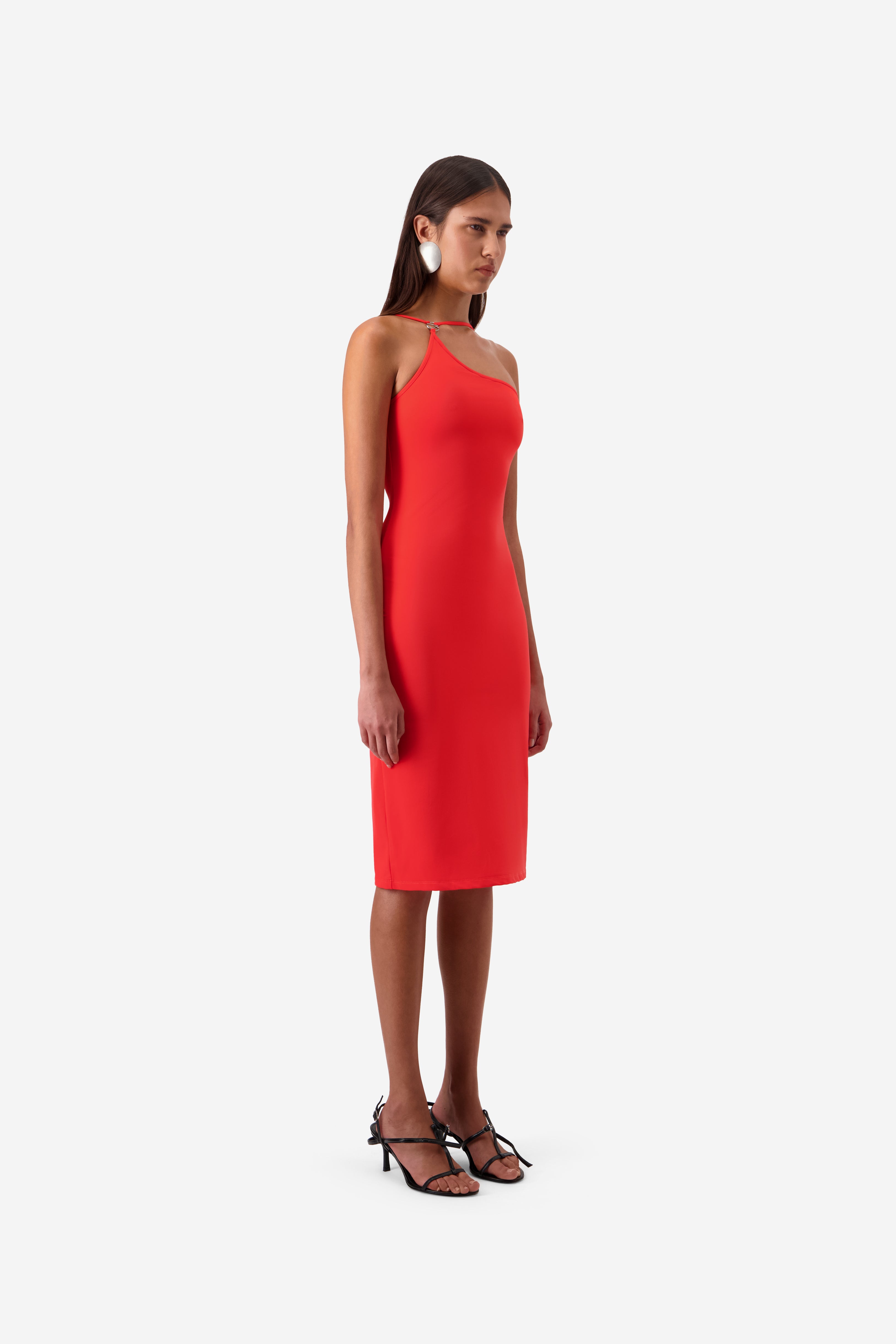 C-Logo One Shoulder Dress