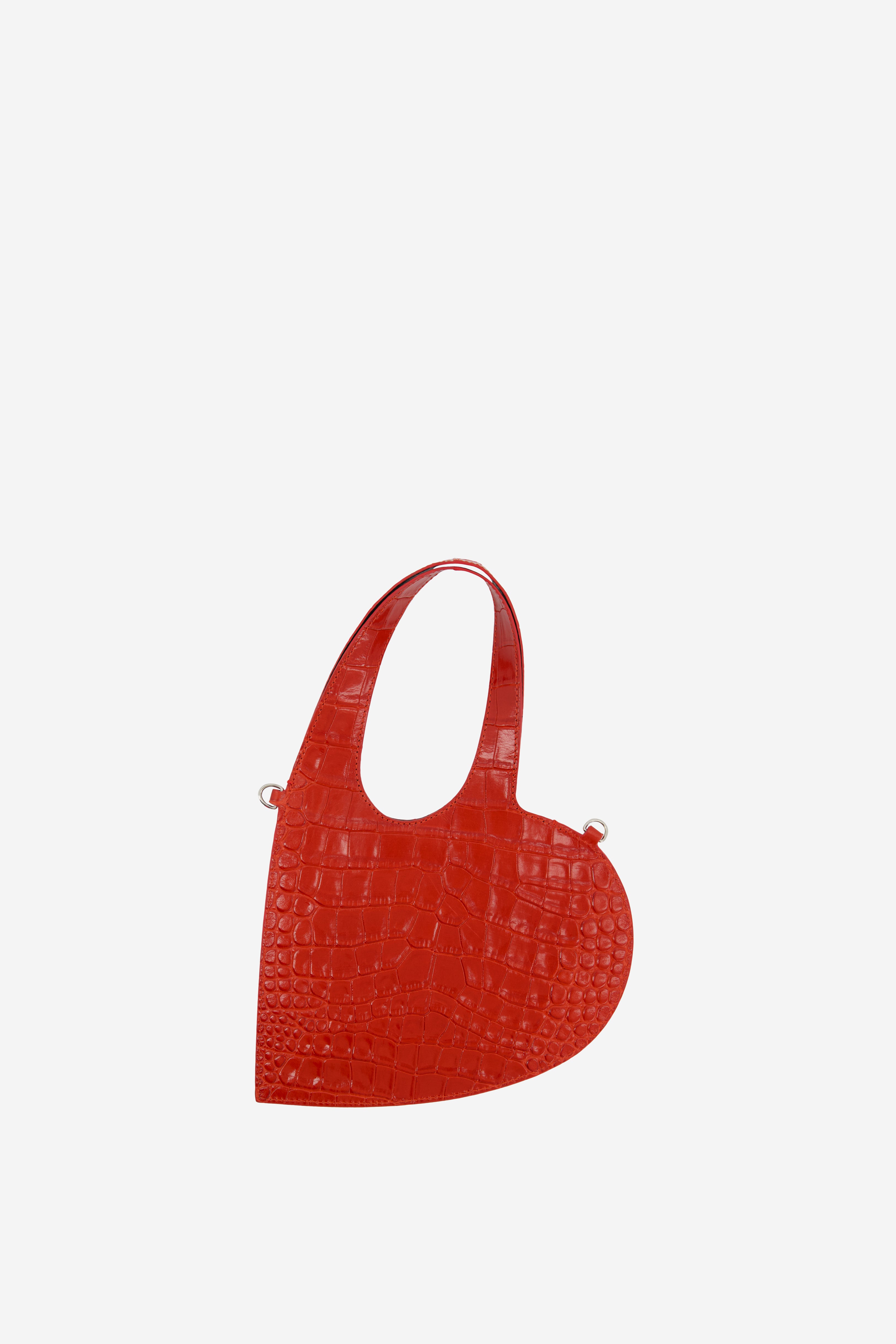 Mini Heart Tote Croco
