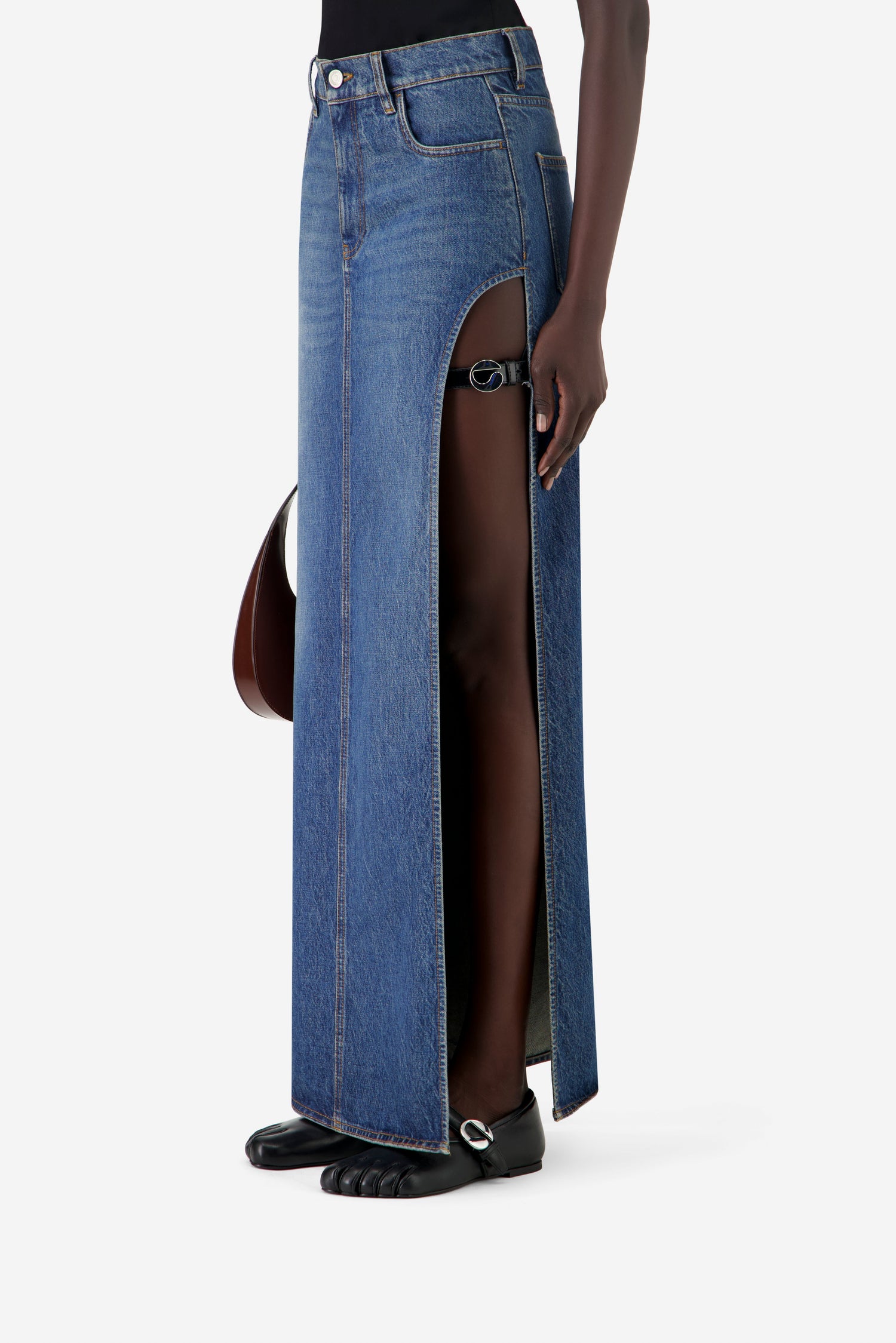 Garter Belt Denim Skirt Coperni Garter Belt Denim Skirt Coperni