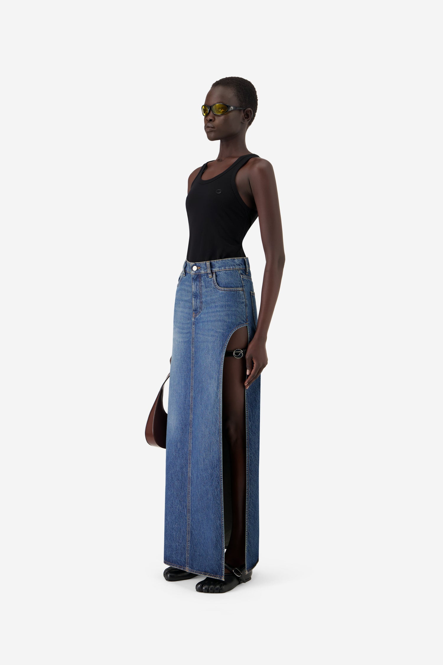 Garter Belt Denim Skirt Coperni Garter Belt Denim Skirt Coperni