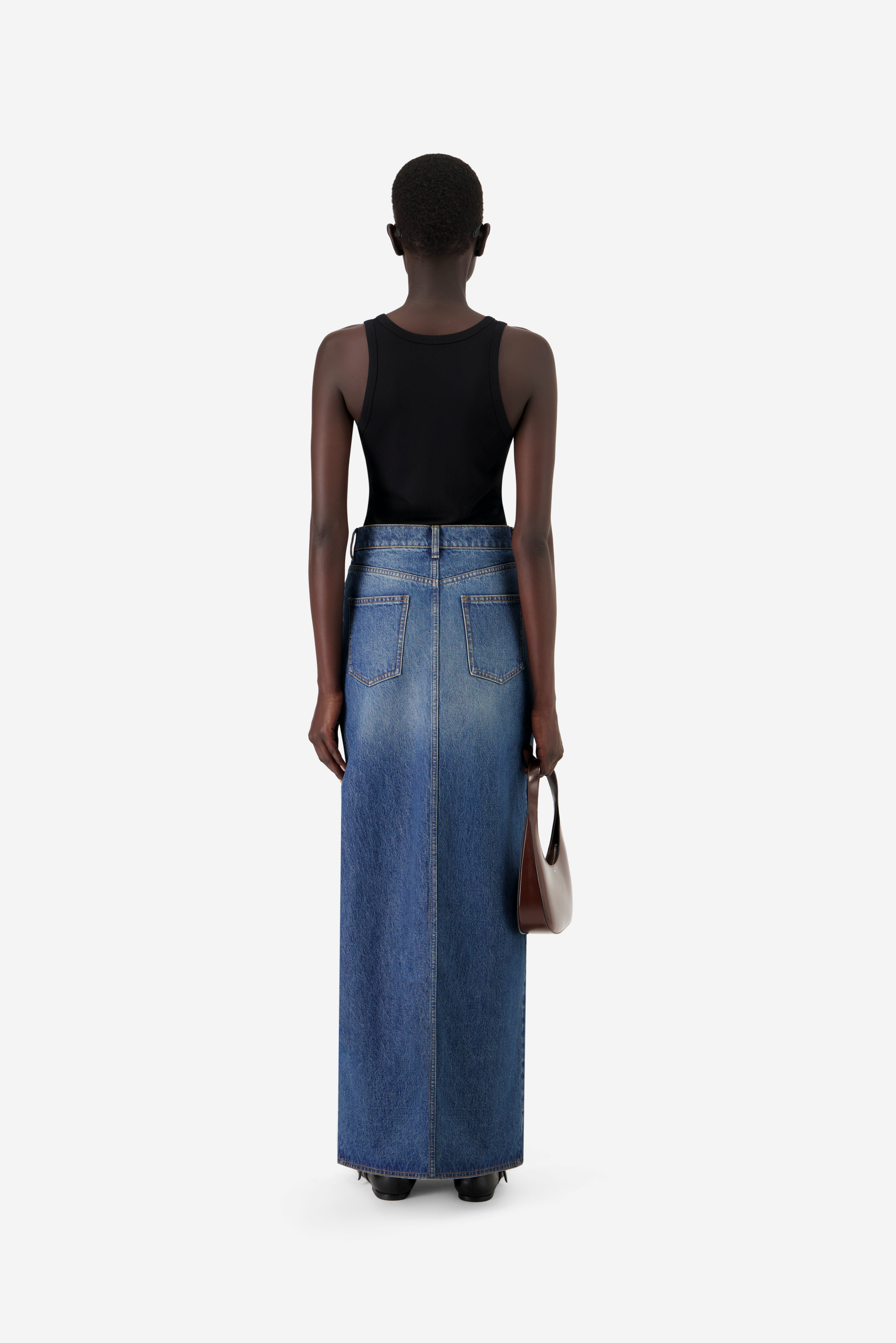 Garter Belt Denim Skirt
