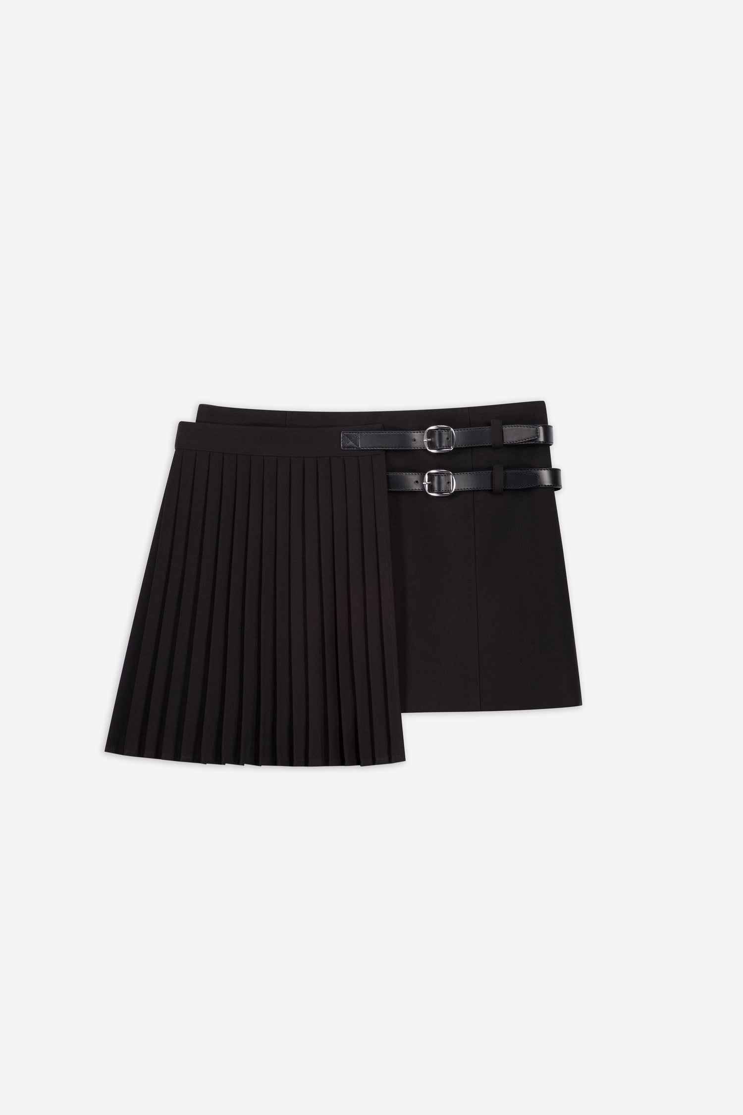 Pleated Uniform Mini Skirt