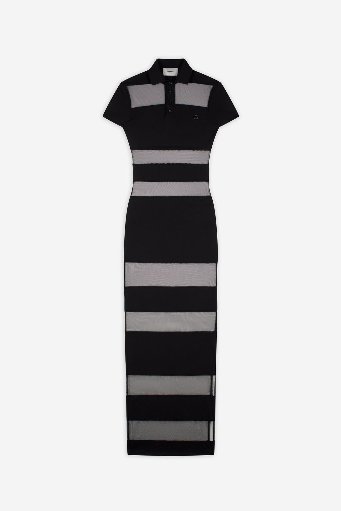 Striped Sheer Polo Dress