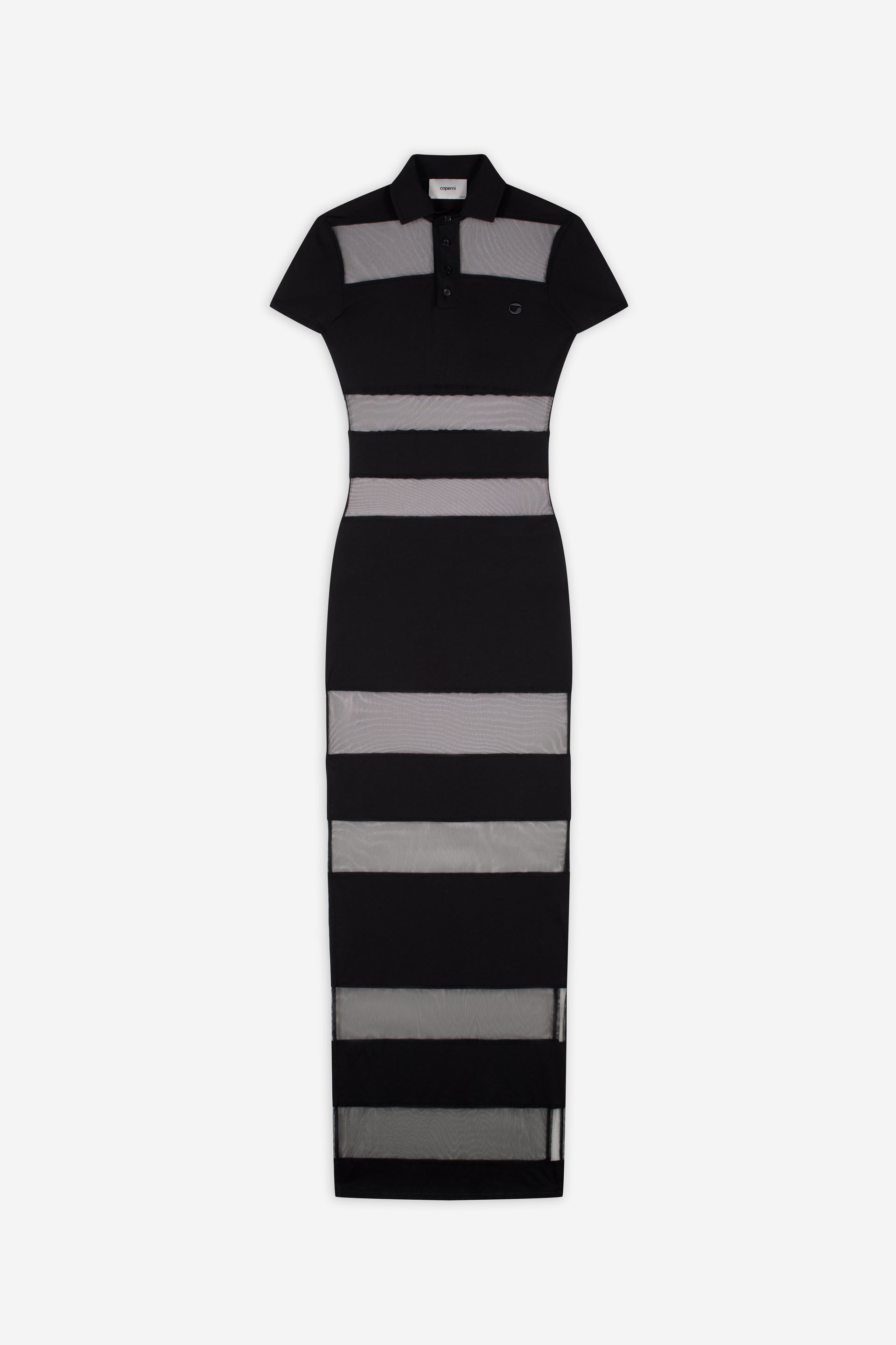 coperni blotter print mesh dress Striped Sheer Polo Dress – Coperni