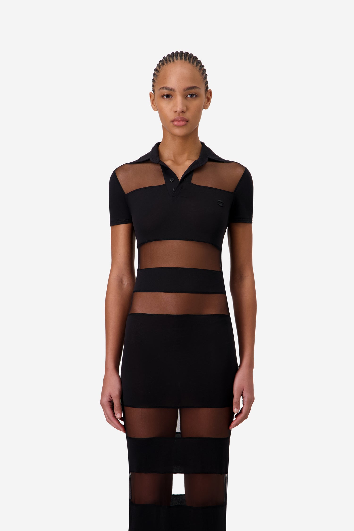 striped mesh polo dress Solid & Striped The Leigh Polo Dress