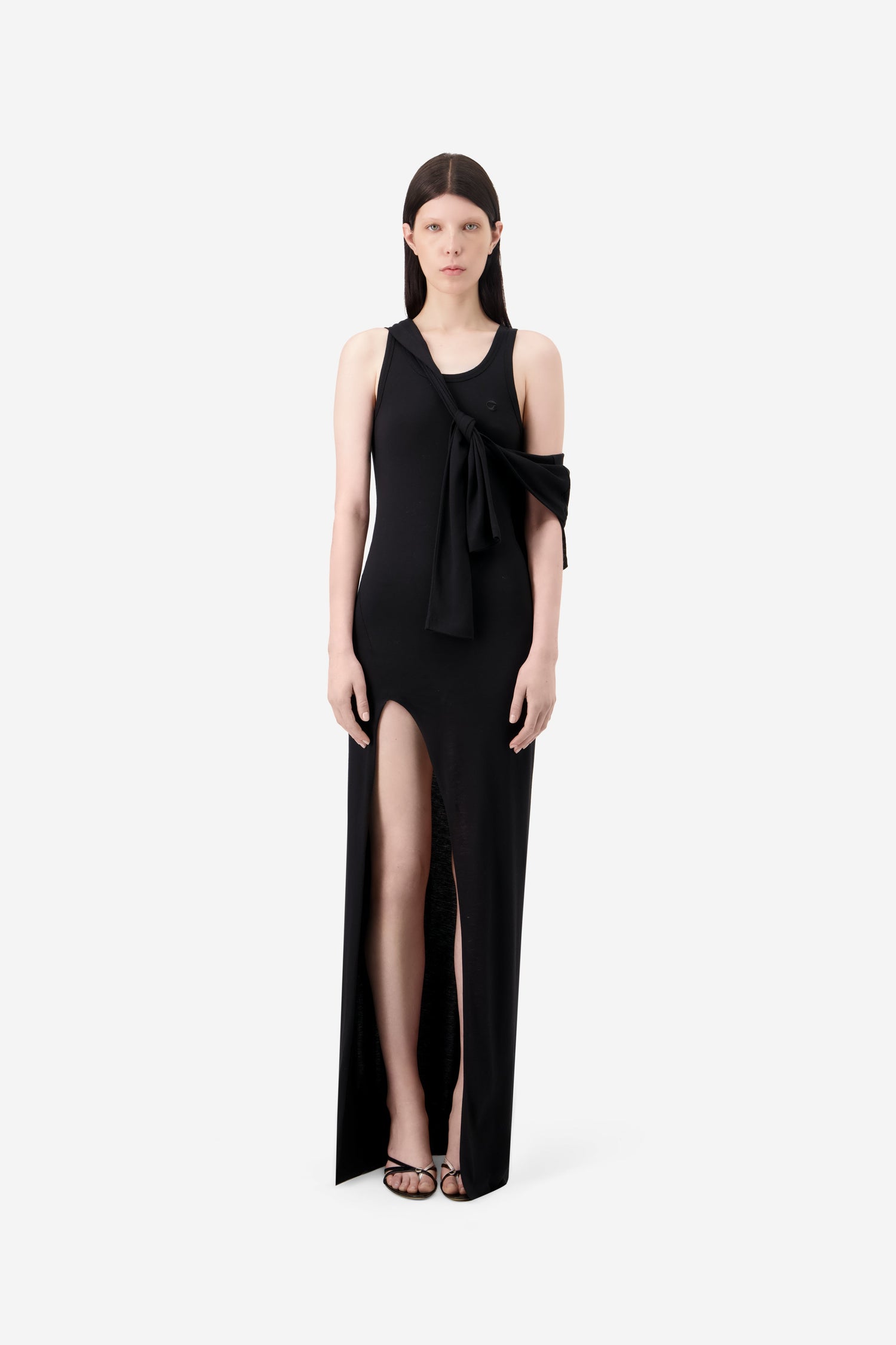 knotted long dress Paris Knotted Maxi Dress - Stone