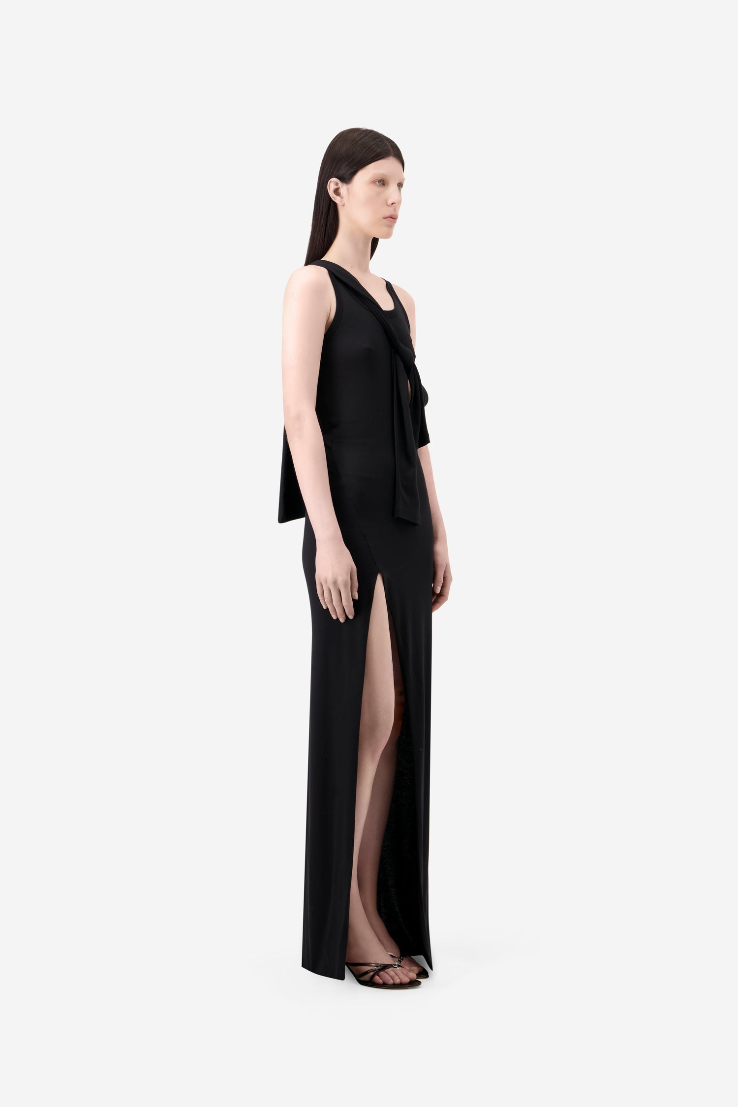 Knotted Jersey Maxi Dress