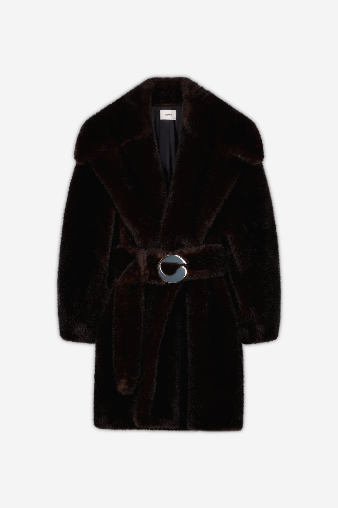 Faux Fur Belted Coat