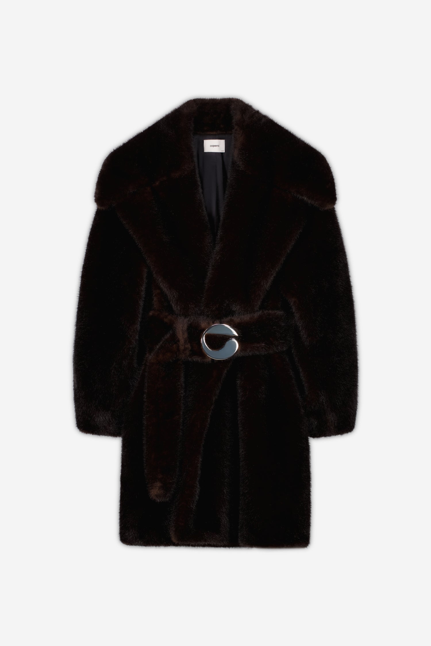 Faux Fur Belted Coat