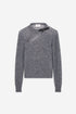 Buckle Cut-Out Sweater