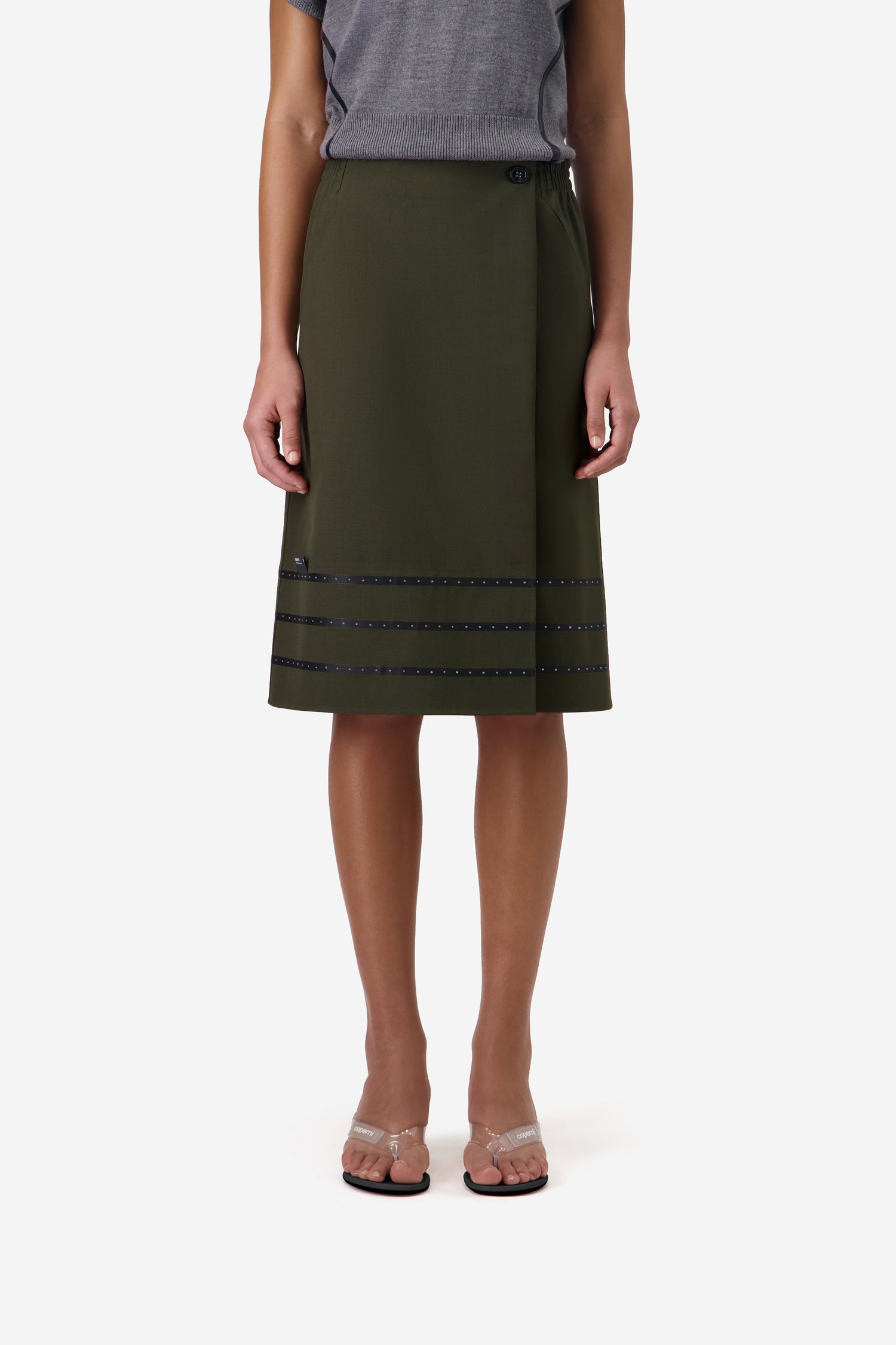 Technical Tailored Midi Skirt