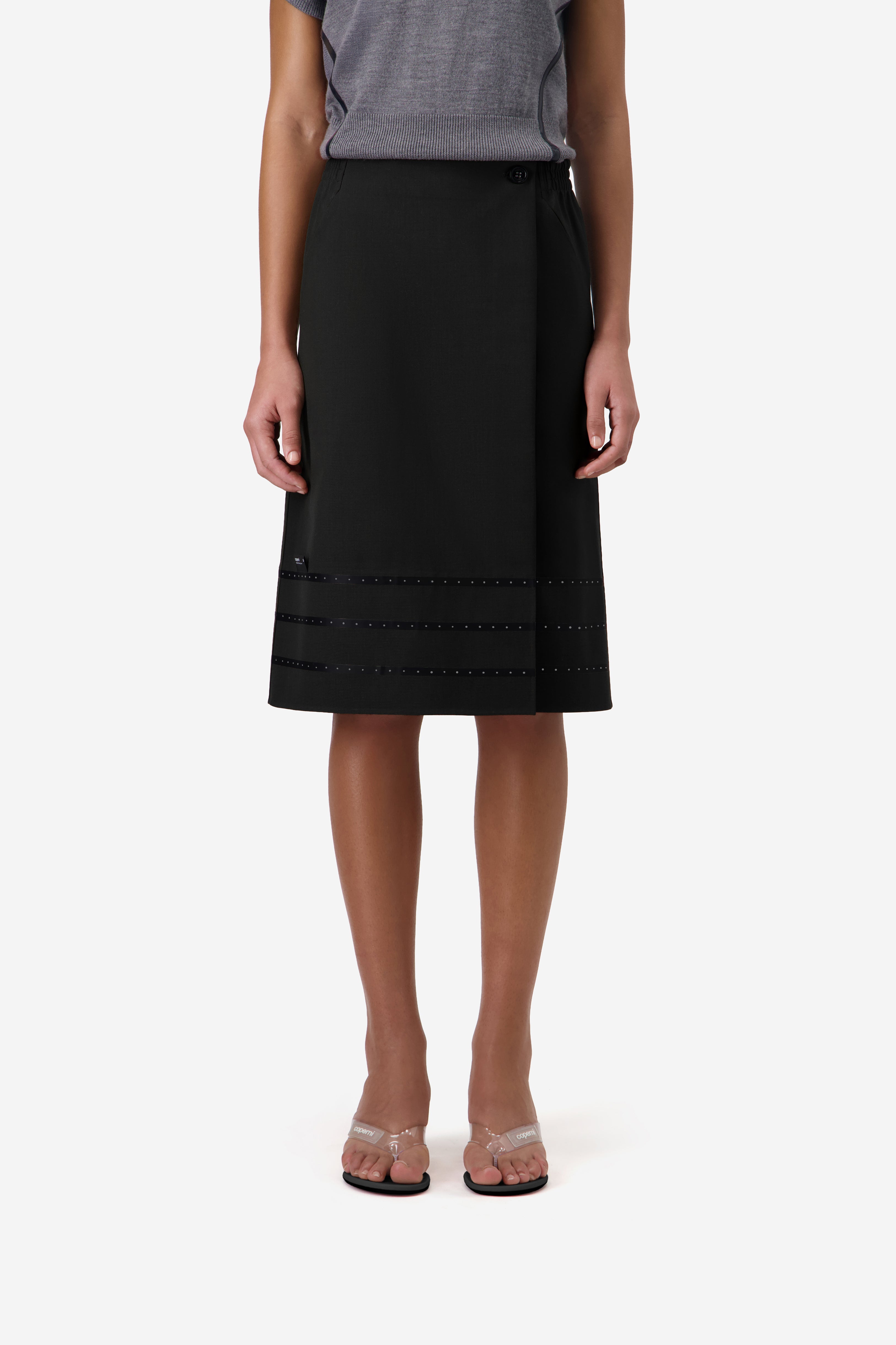 Technical Tailored Midi Skirt