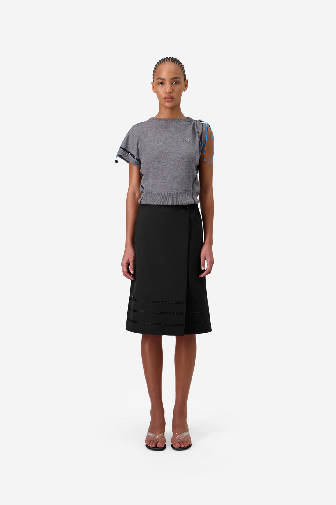 Technical Tailored Midi Skirt