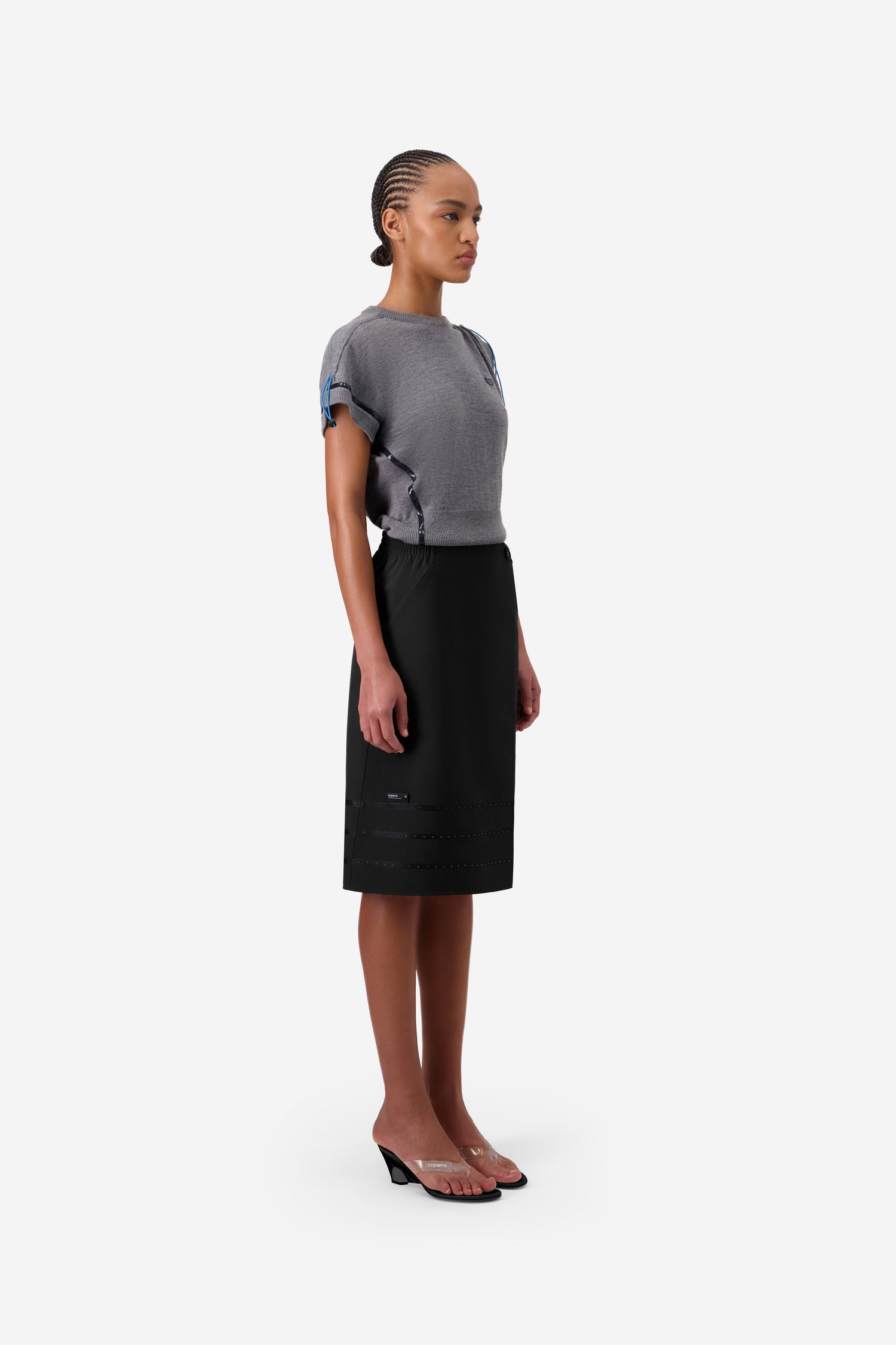 Technical Tailored Midi Skirt