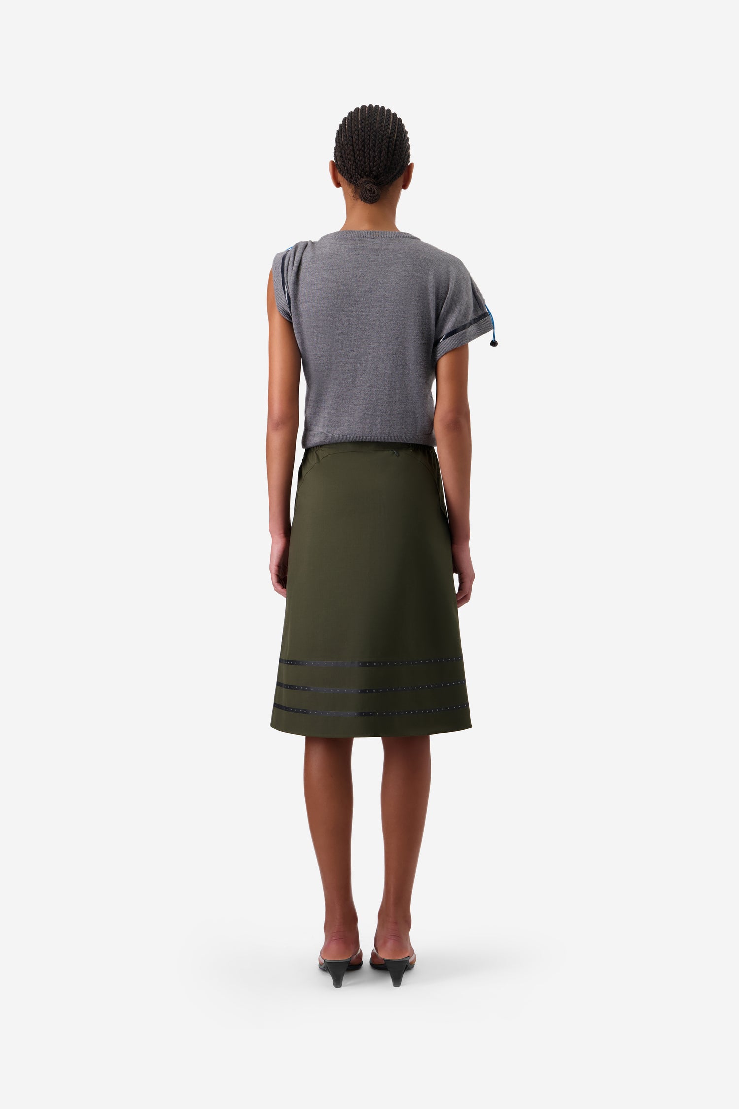 Technical Tailored Midi Skirt