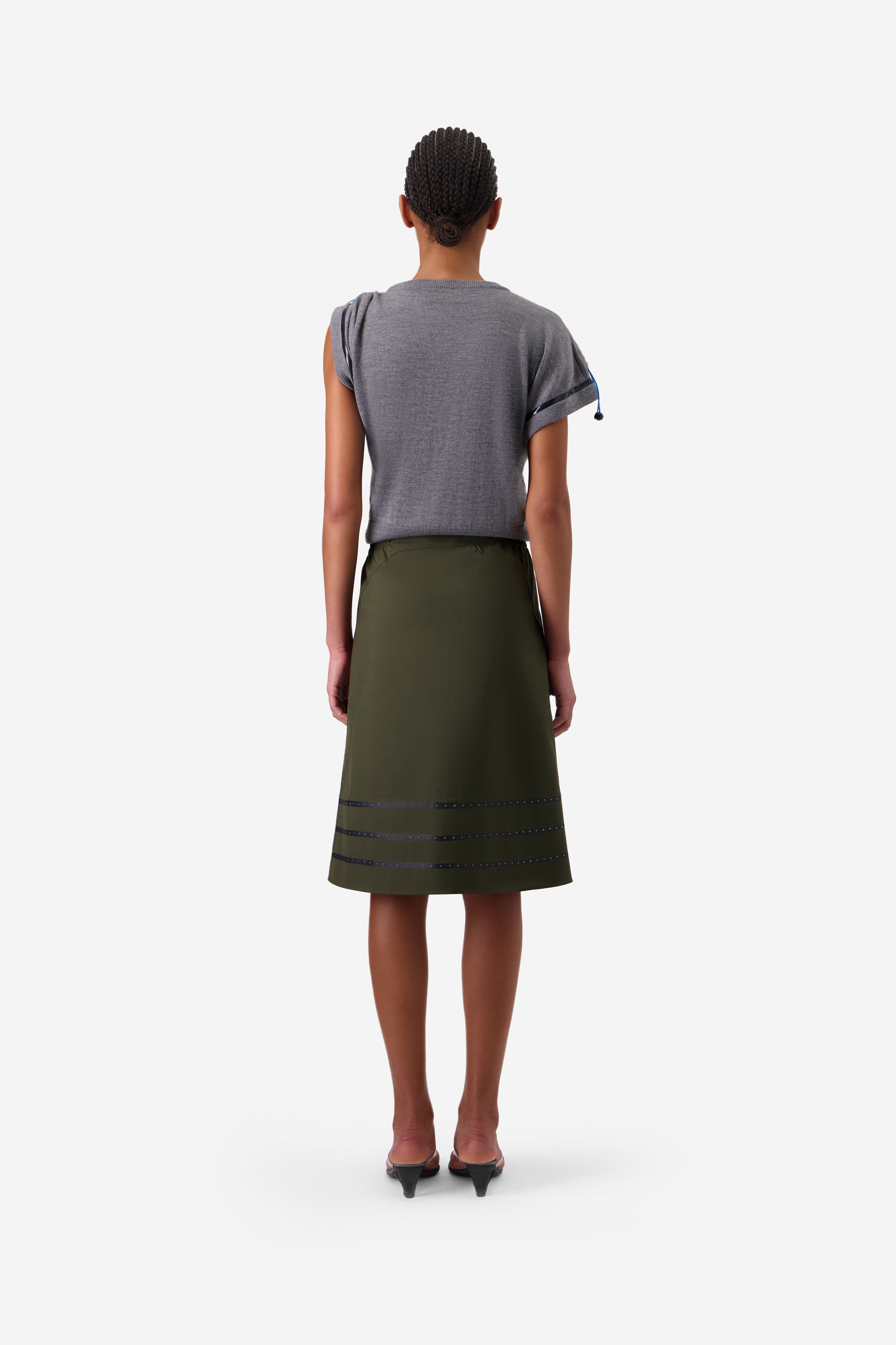 Technical Tailored Midi Skirt