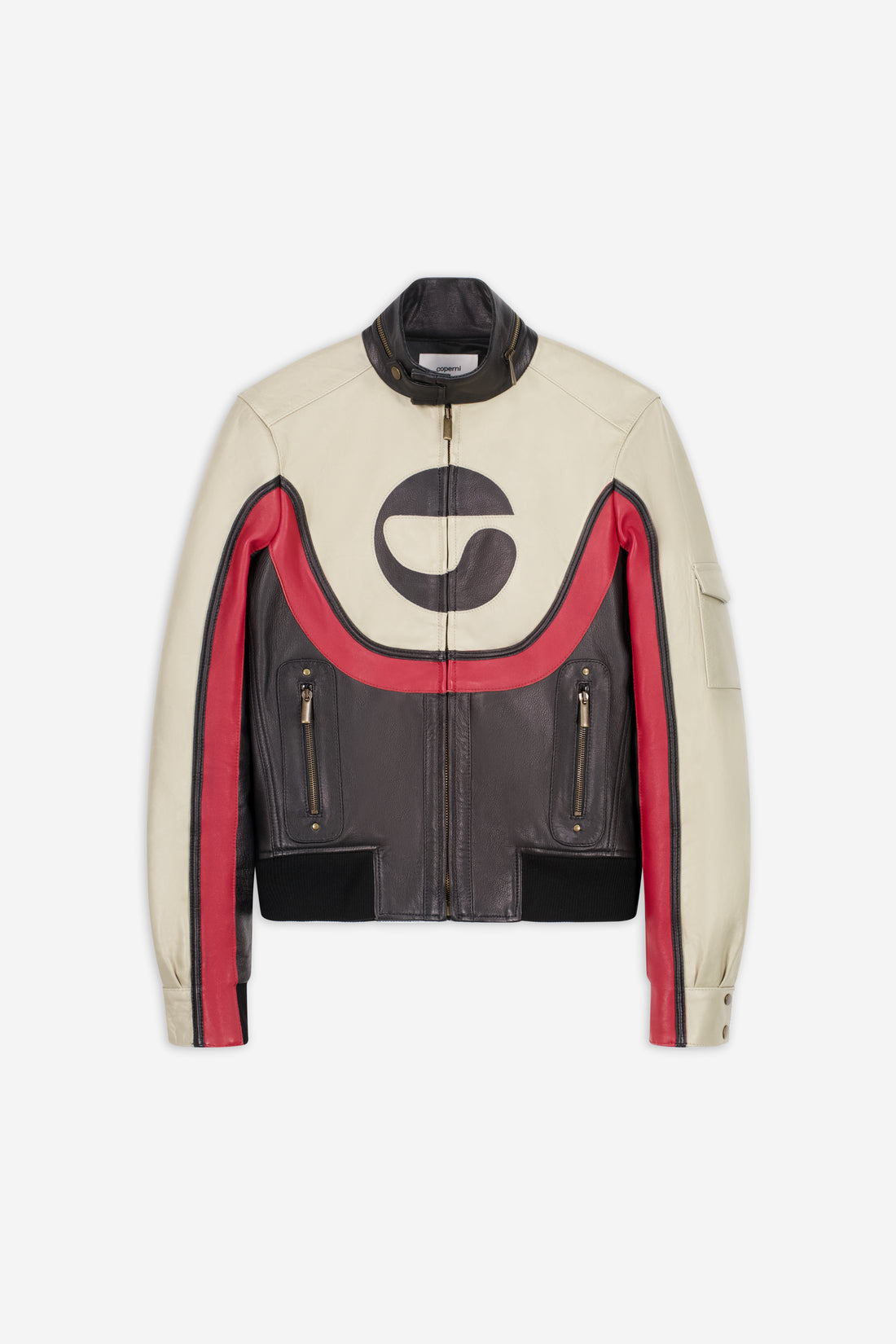 C-logo Leather Jacket