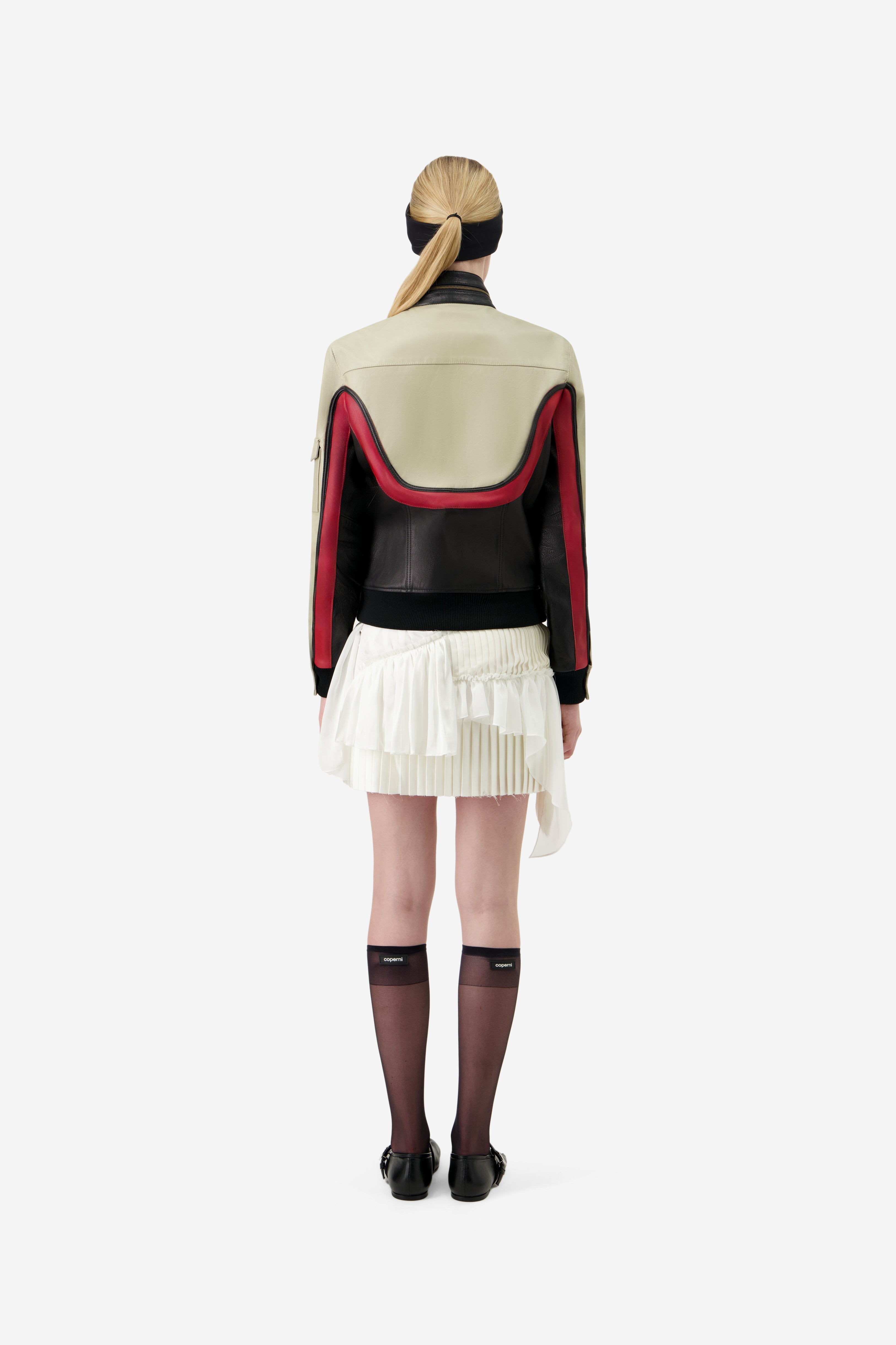 C-logo Leather Jacket