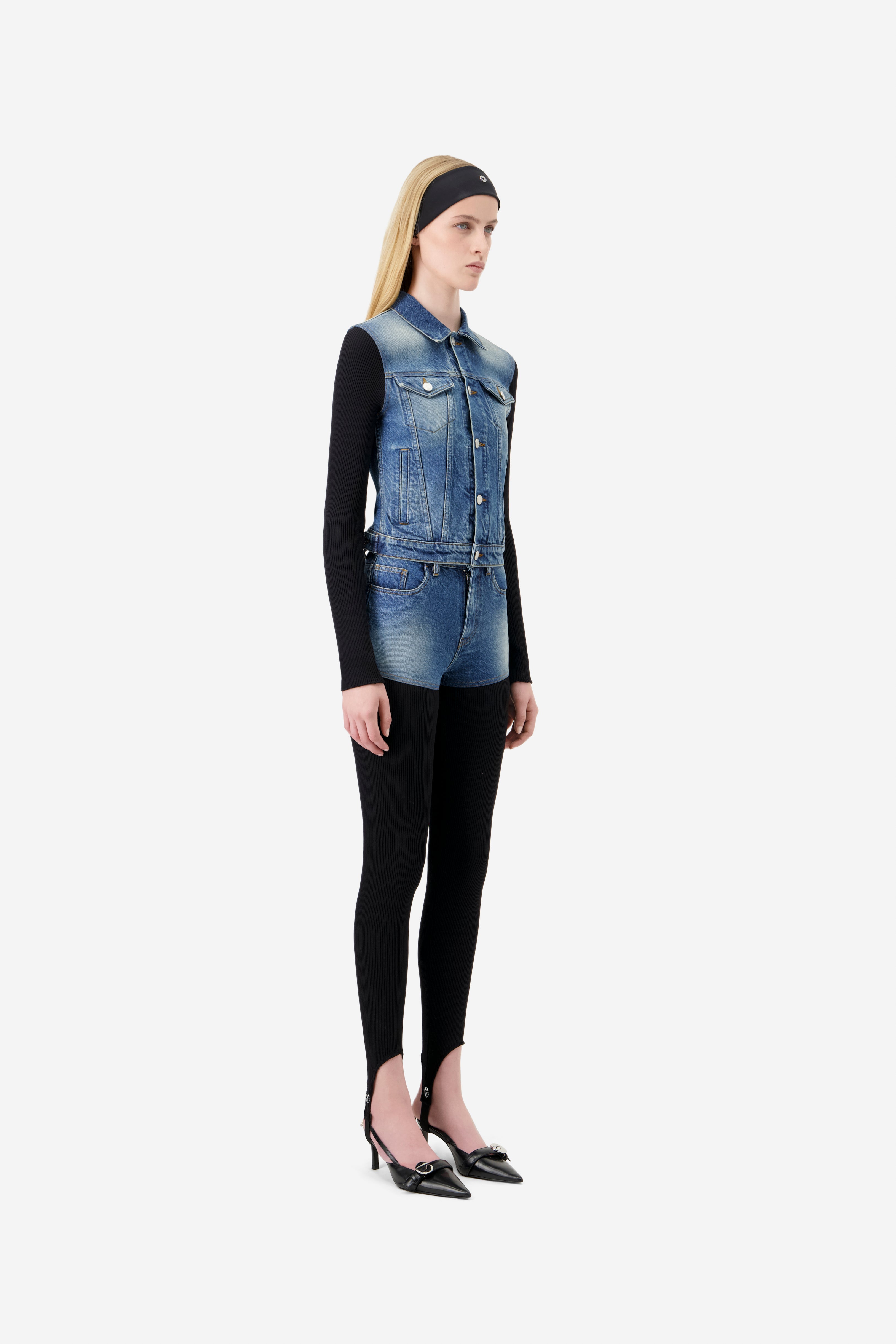 Hybrid Rib Denim Pants