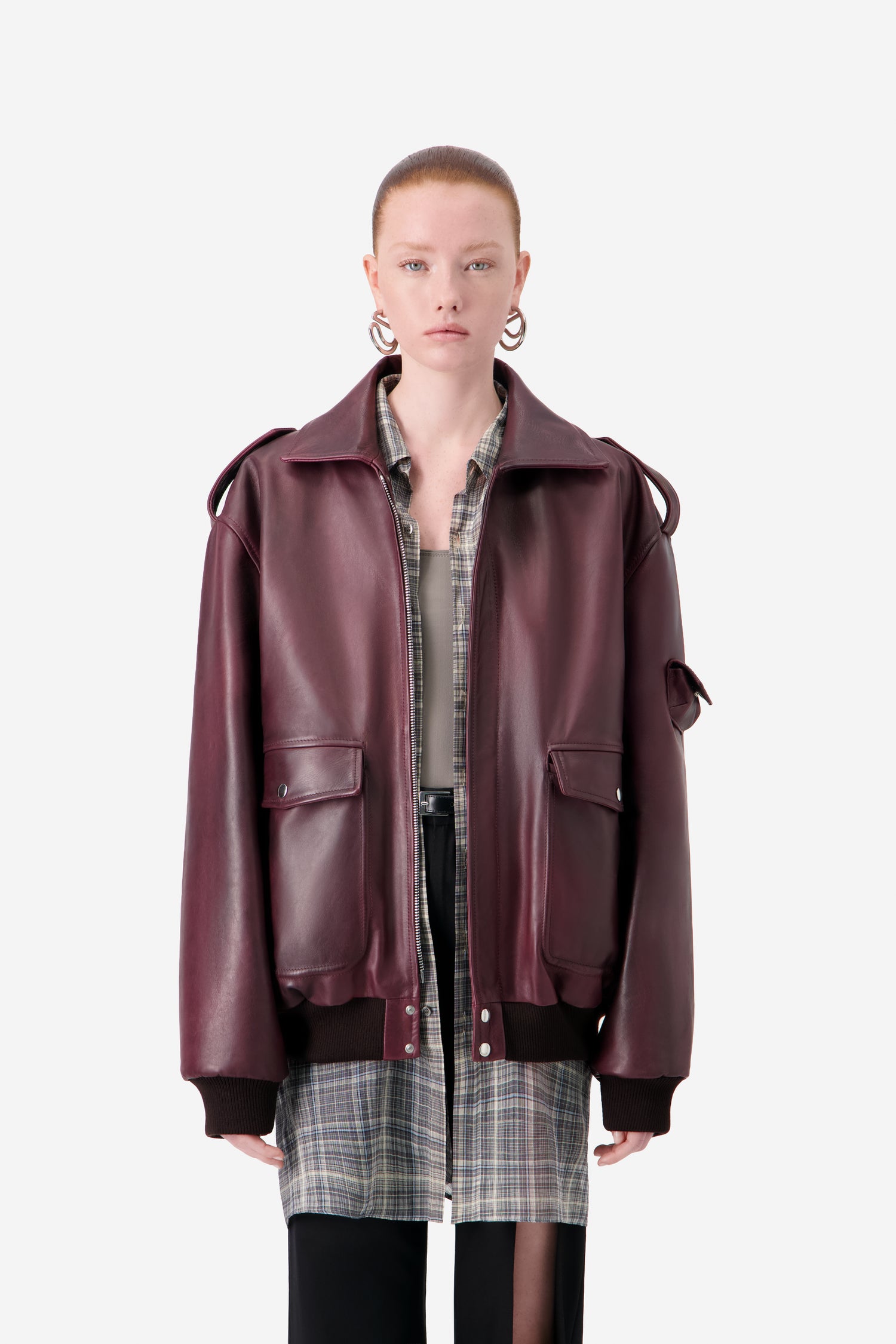 Oversized Leather Jacket