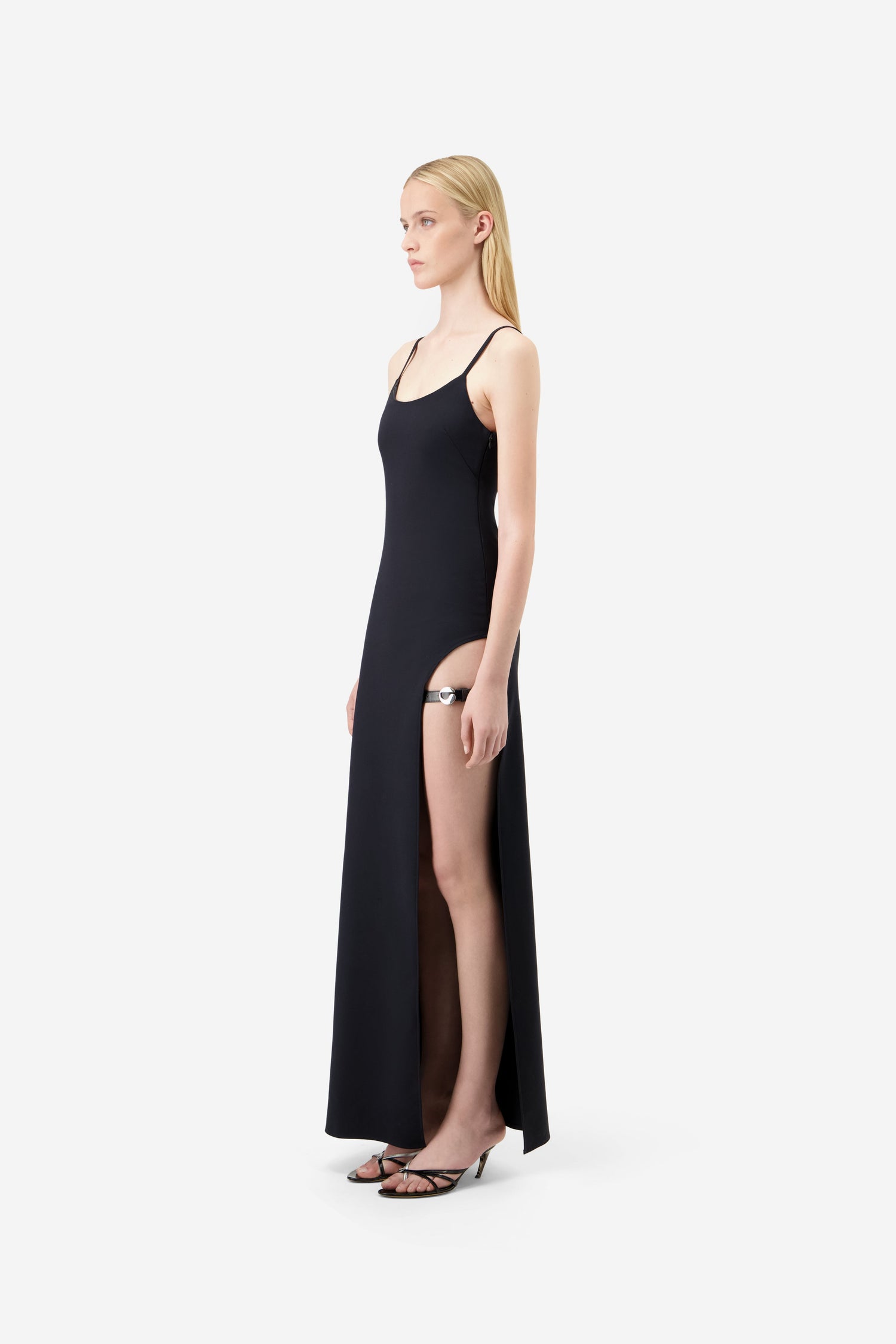 coperni mesh dress Coperni Striped Sheer Polo Dress