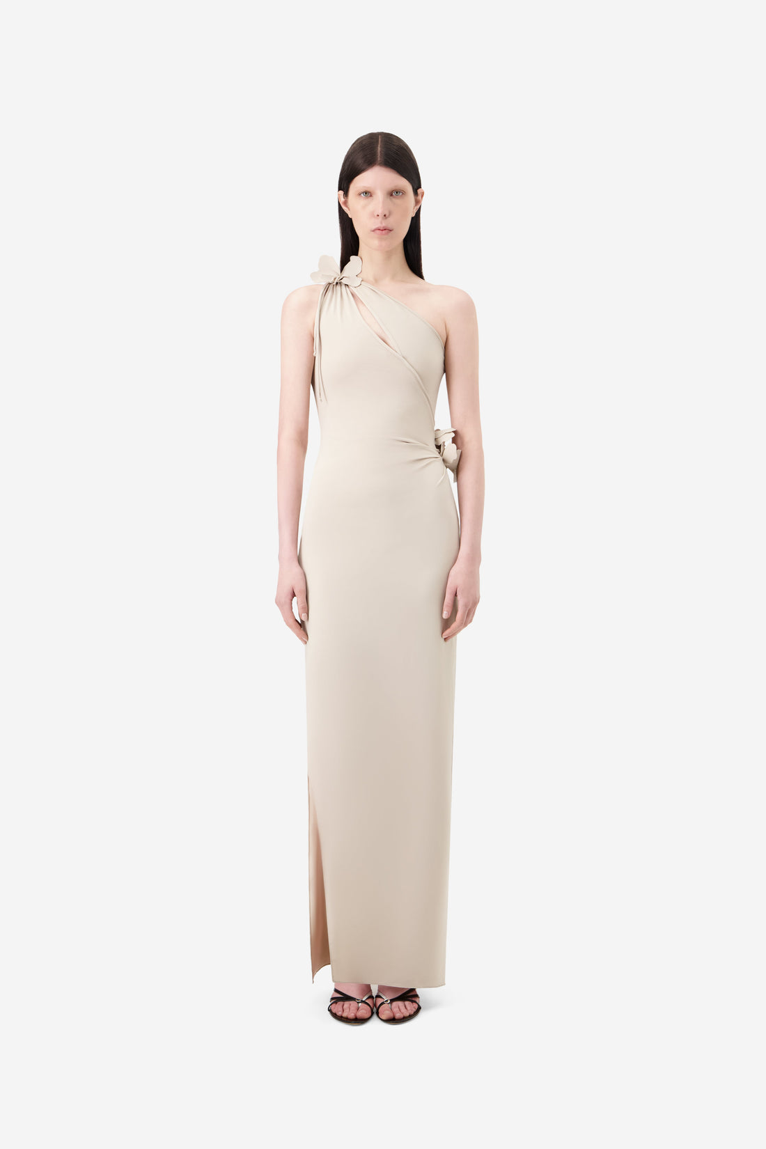 Asymmetric Flower Gown