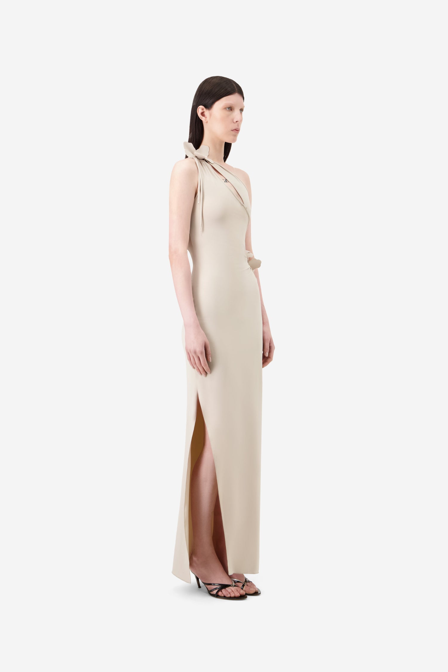Asymmetric Flower Gown