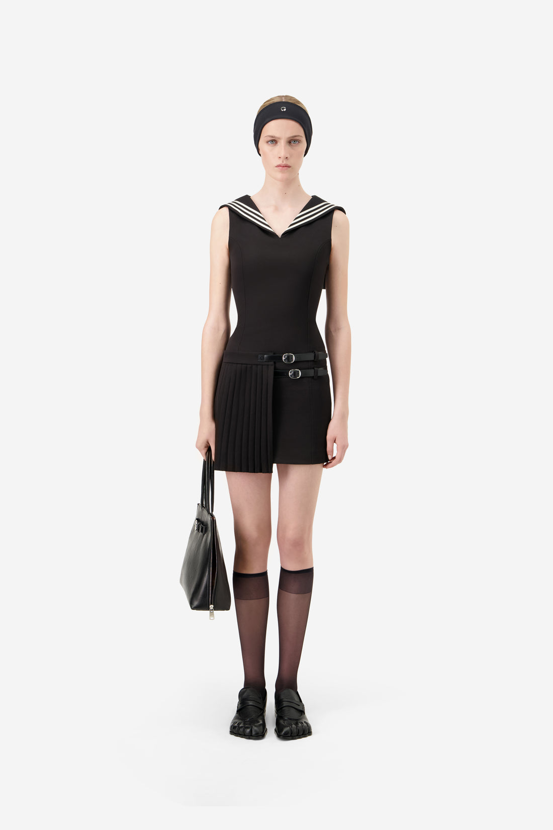 Pleated Uniform Dress