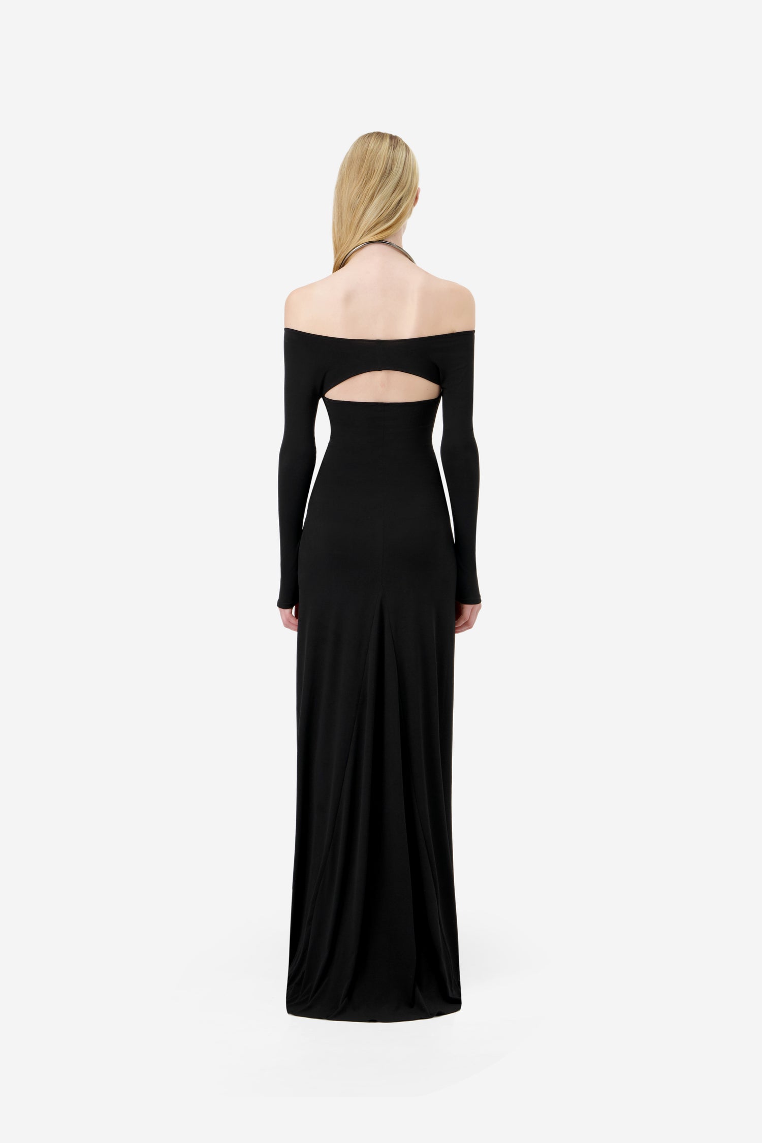 coperni black dress Coperni Black Ruffle Midi Dress