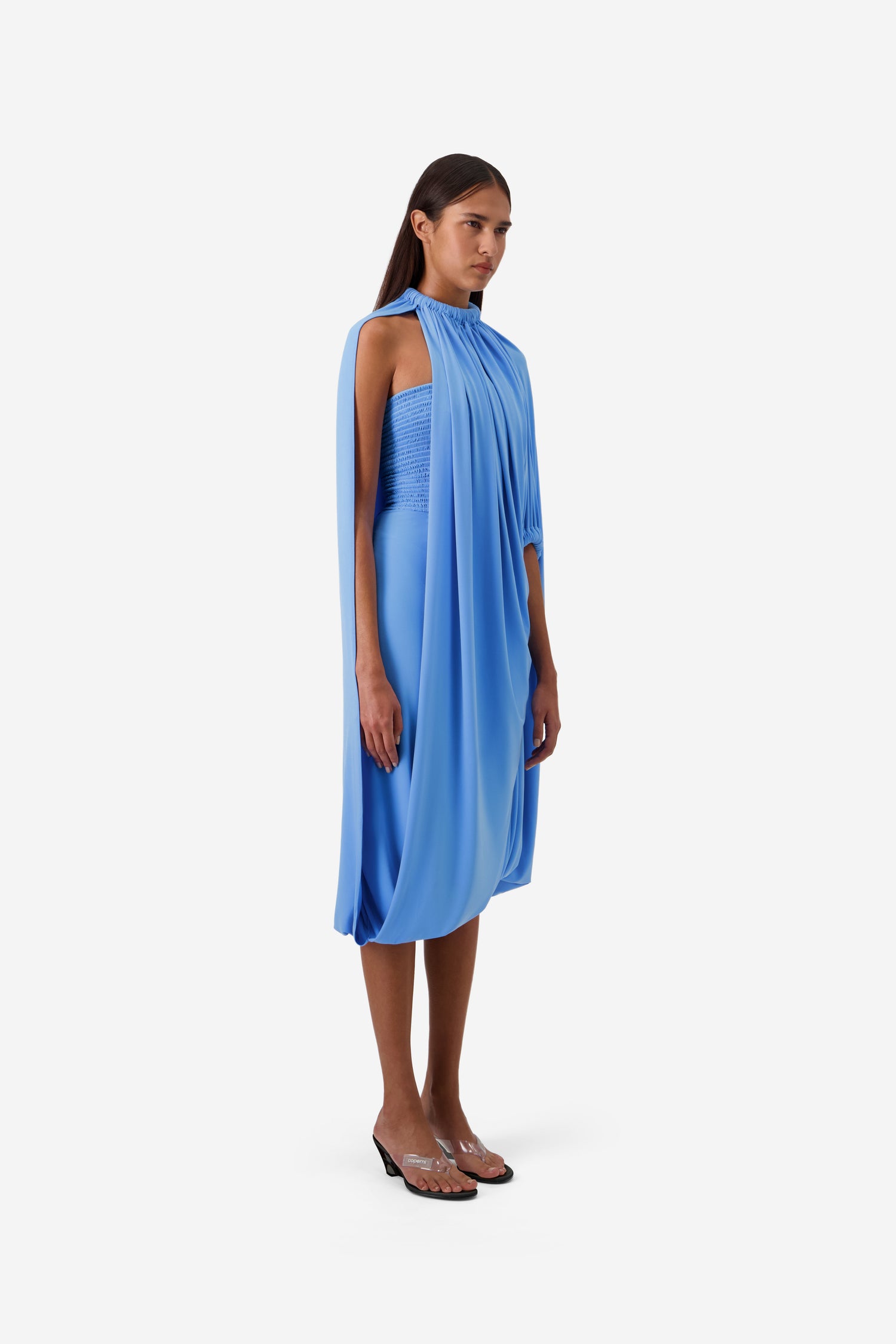 coperni blue dress Butterfly Mini Dress (COPML143Y3015-BLUE)