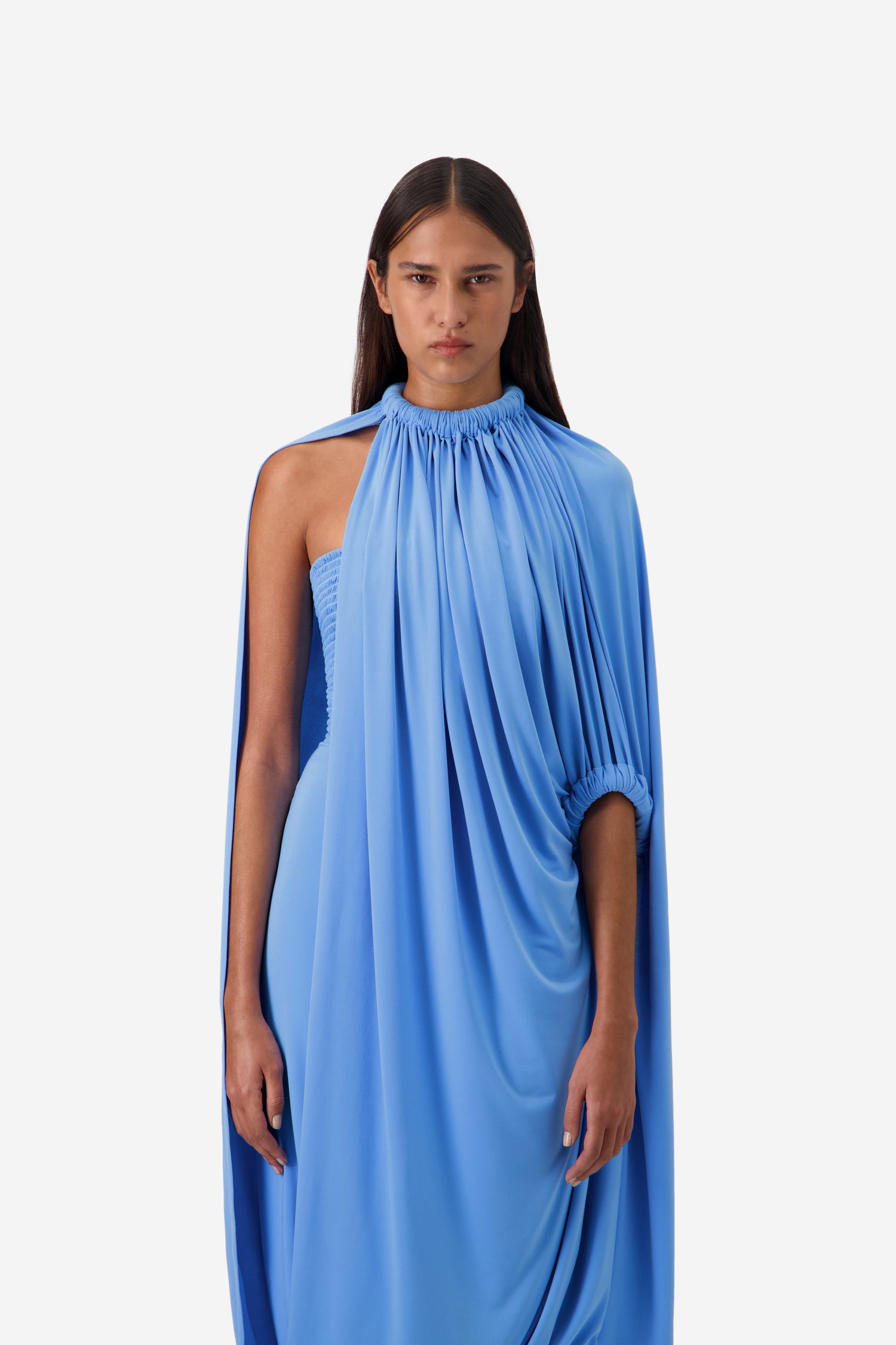 blue coperni dress Coperni Blue Asymmetric Flower Minidress
