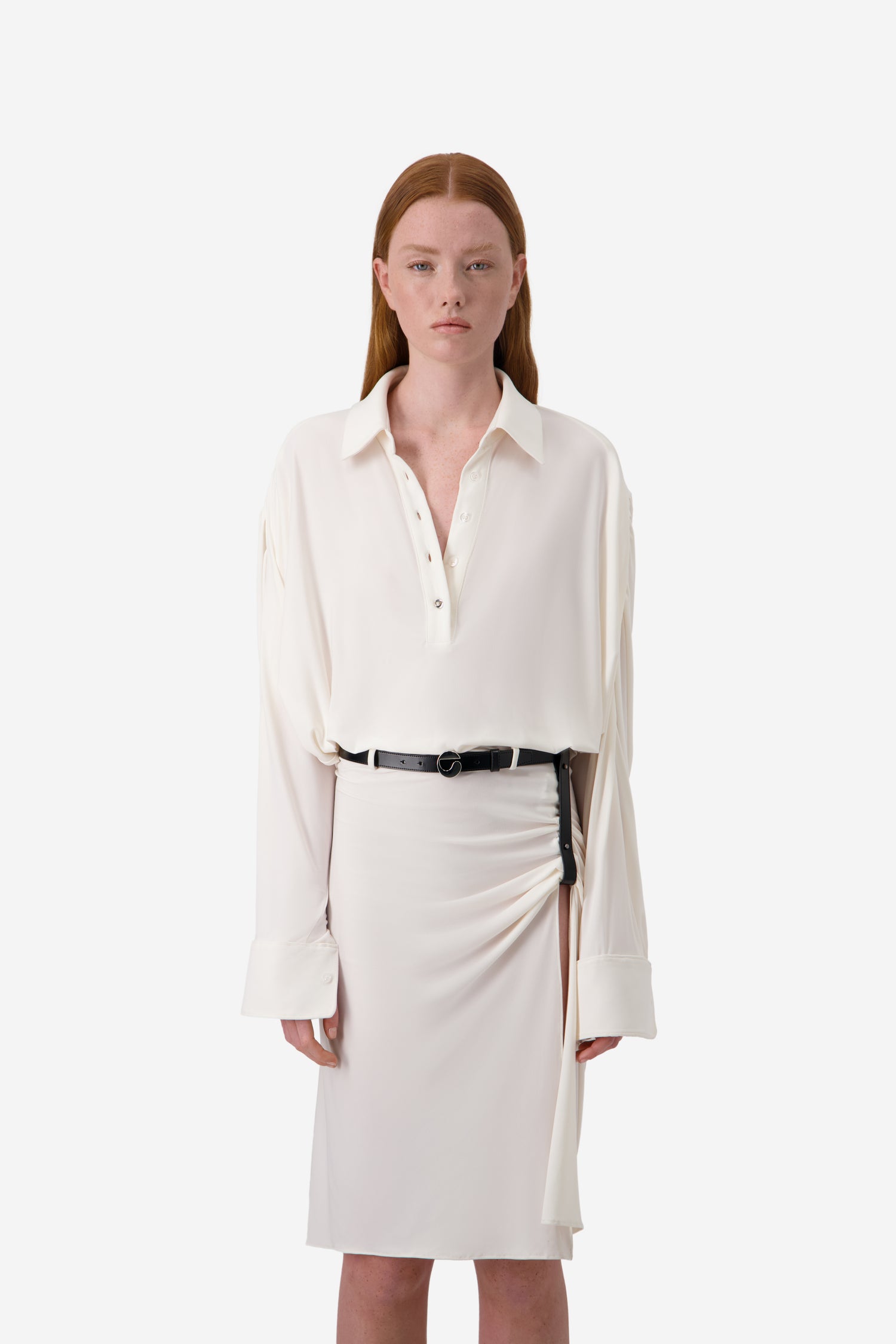 Draped Boxy Suspended Dress