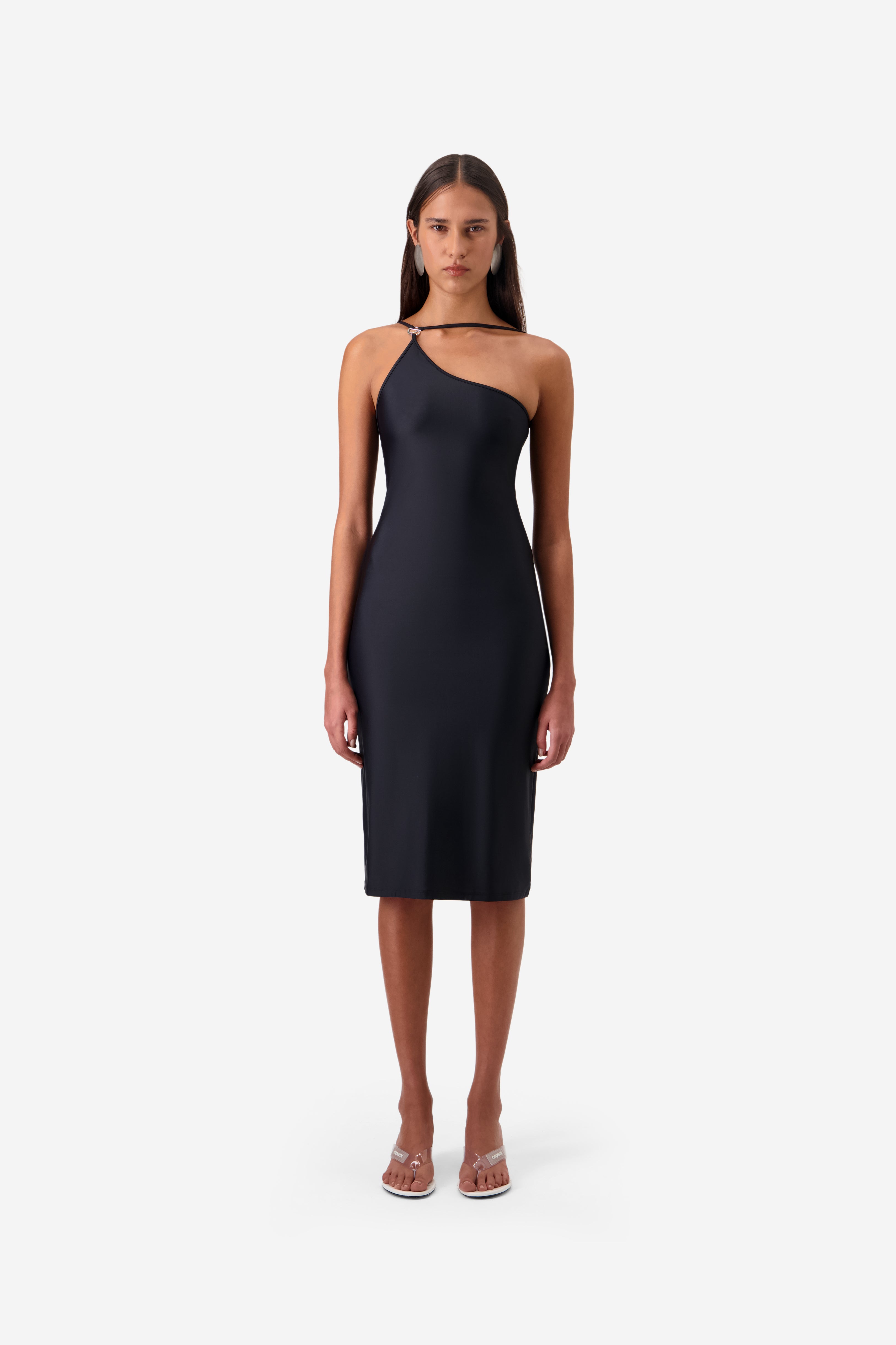 C-Logo One Shoulder Dress