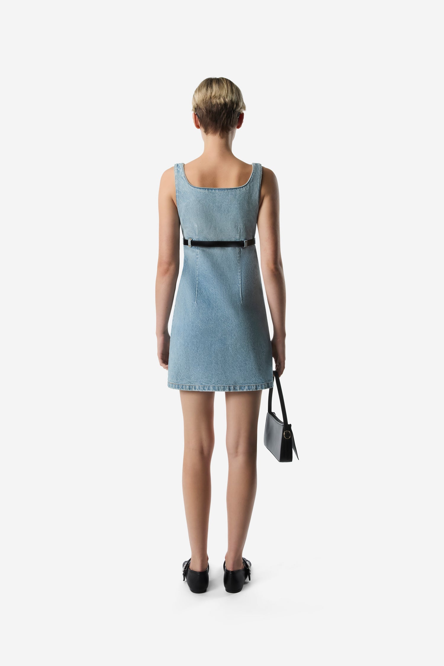 Belted Denim Mini Dress Coperni Belted Denim Mini Dress Coperni