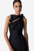 Asymmetric Flower Mini Dress