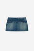 Yoke Denim Skirt