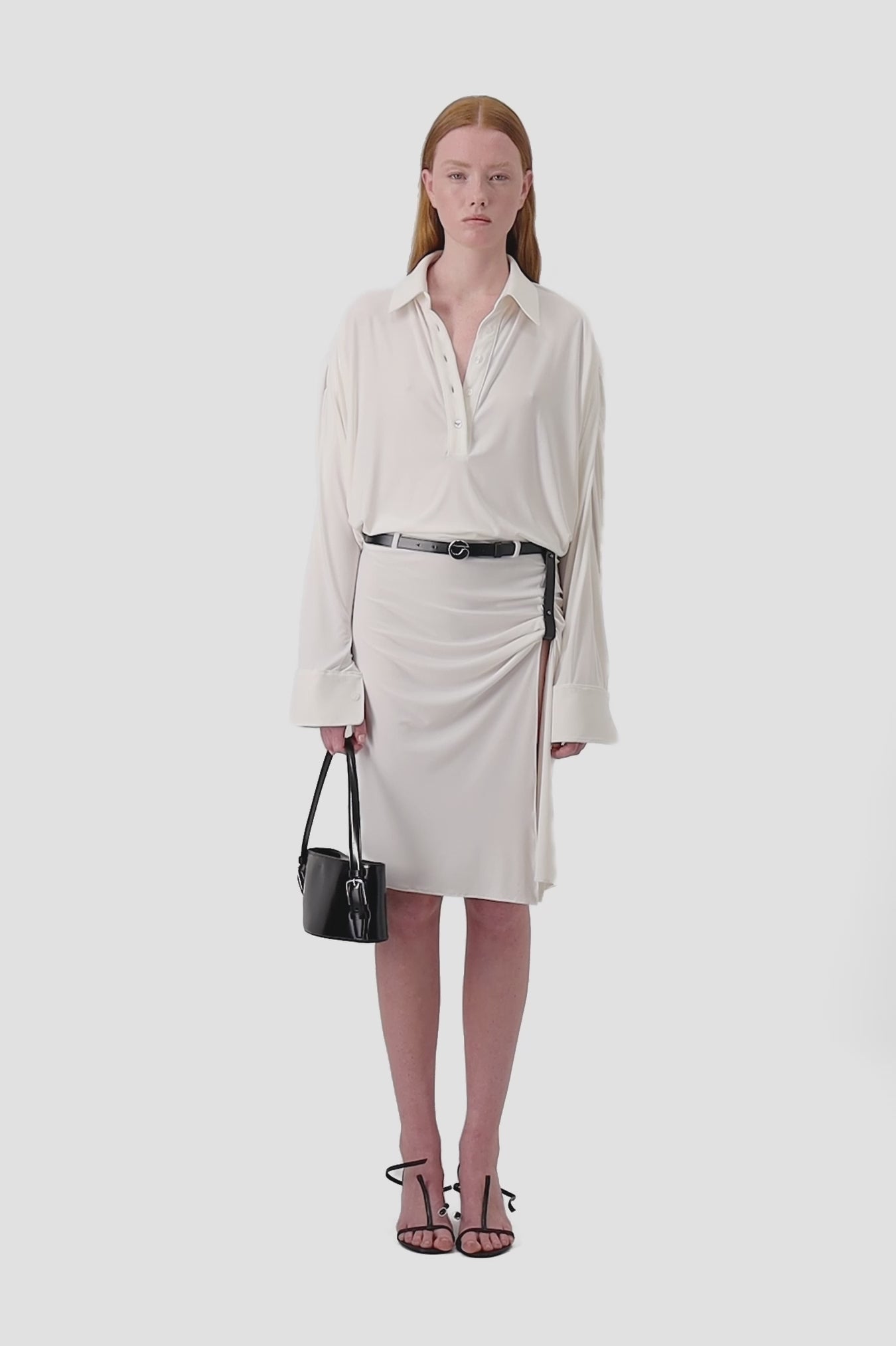 Draped Boxy Suspended Dress